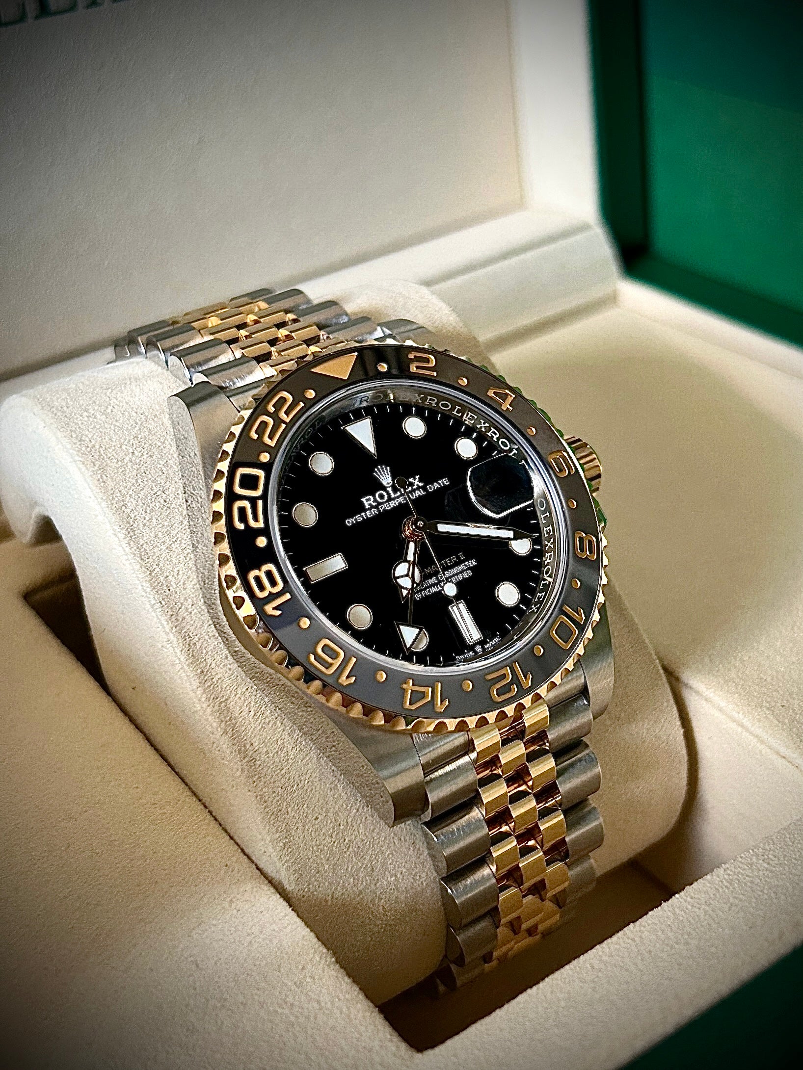 2025 ROLEX GMT MASTER II, ZOMBIE, 126713GRNR, FULL SET, INC GST