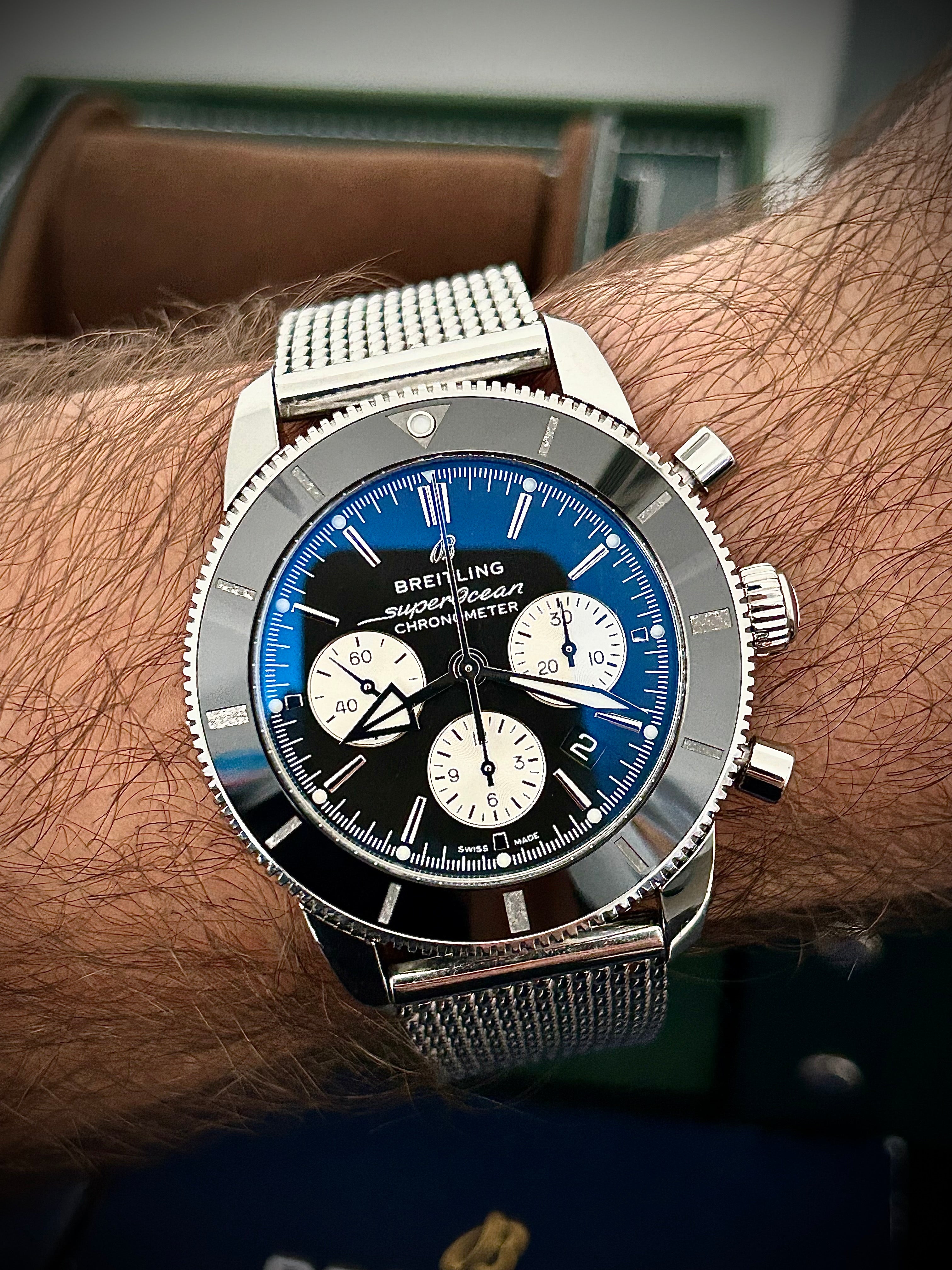 2018 BREITLING SUPER OCEAN HERTITAGE B01, BOX AND PAPERS, INC GST