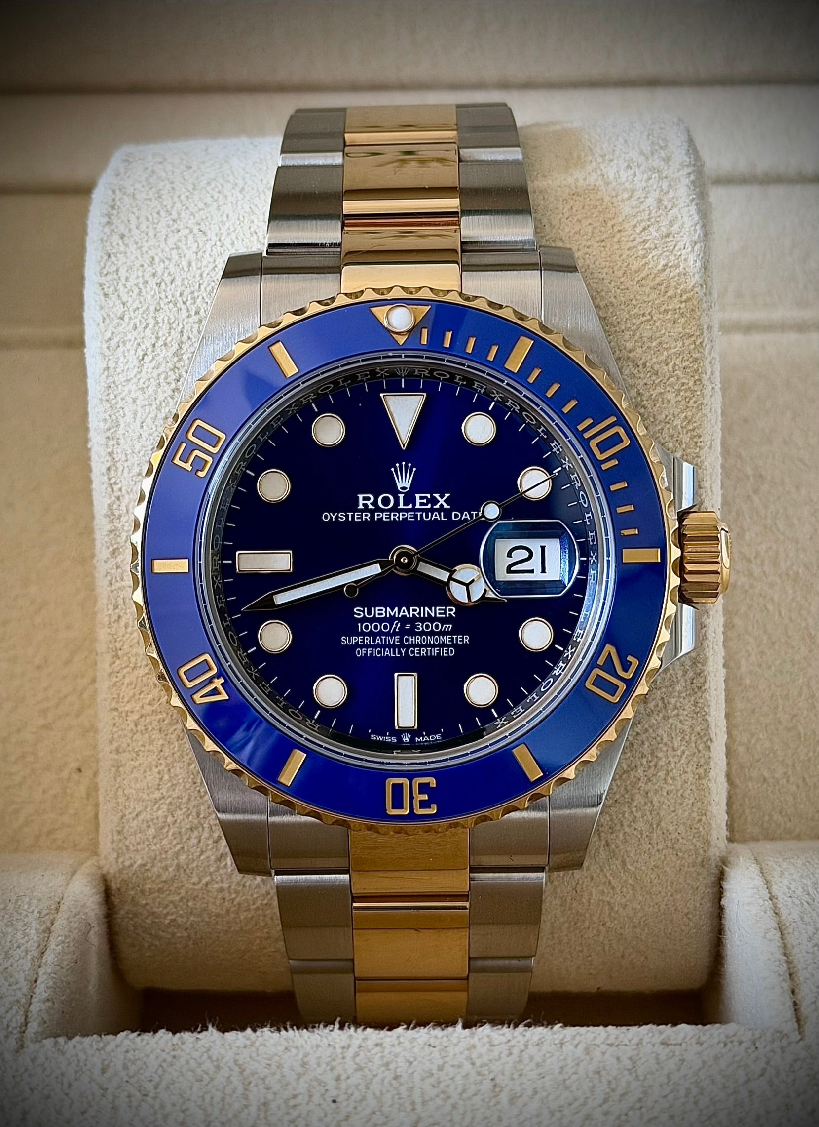 2021 ROLEX SUBMARINER BLUESY 126613LB, FULL SET, INC GST