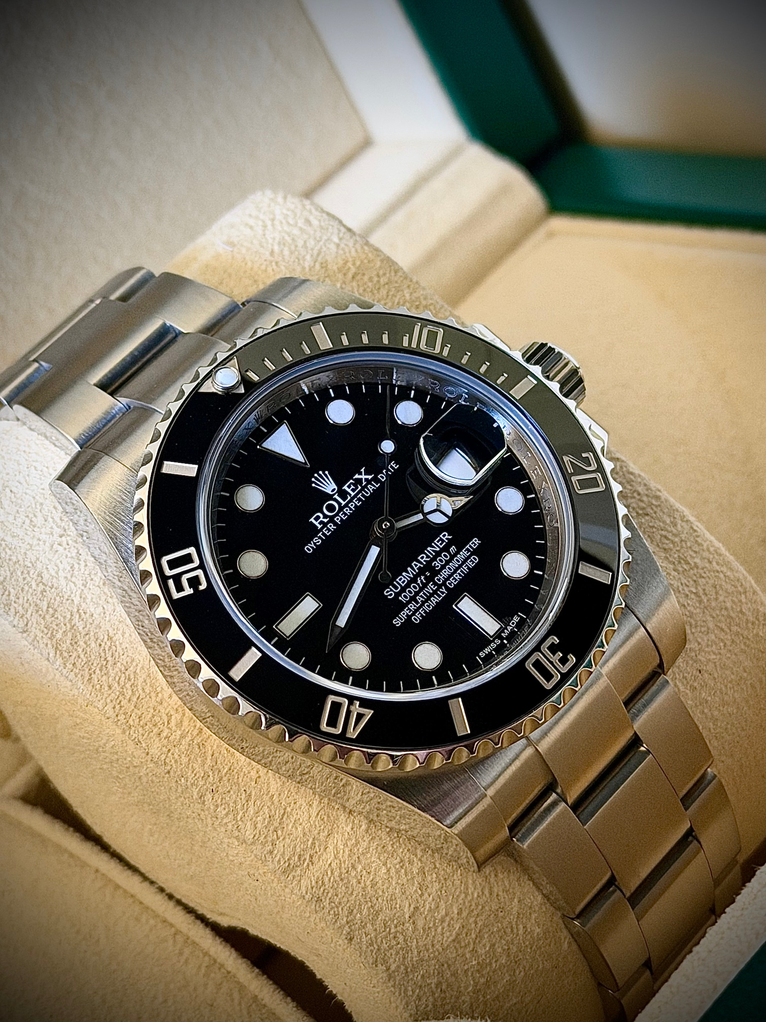 2014 ROLEX SUBMARINER DATE, 116610LN, ONE OWNER, FULL SET, LOCAL STOCK, INC GST