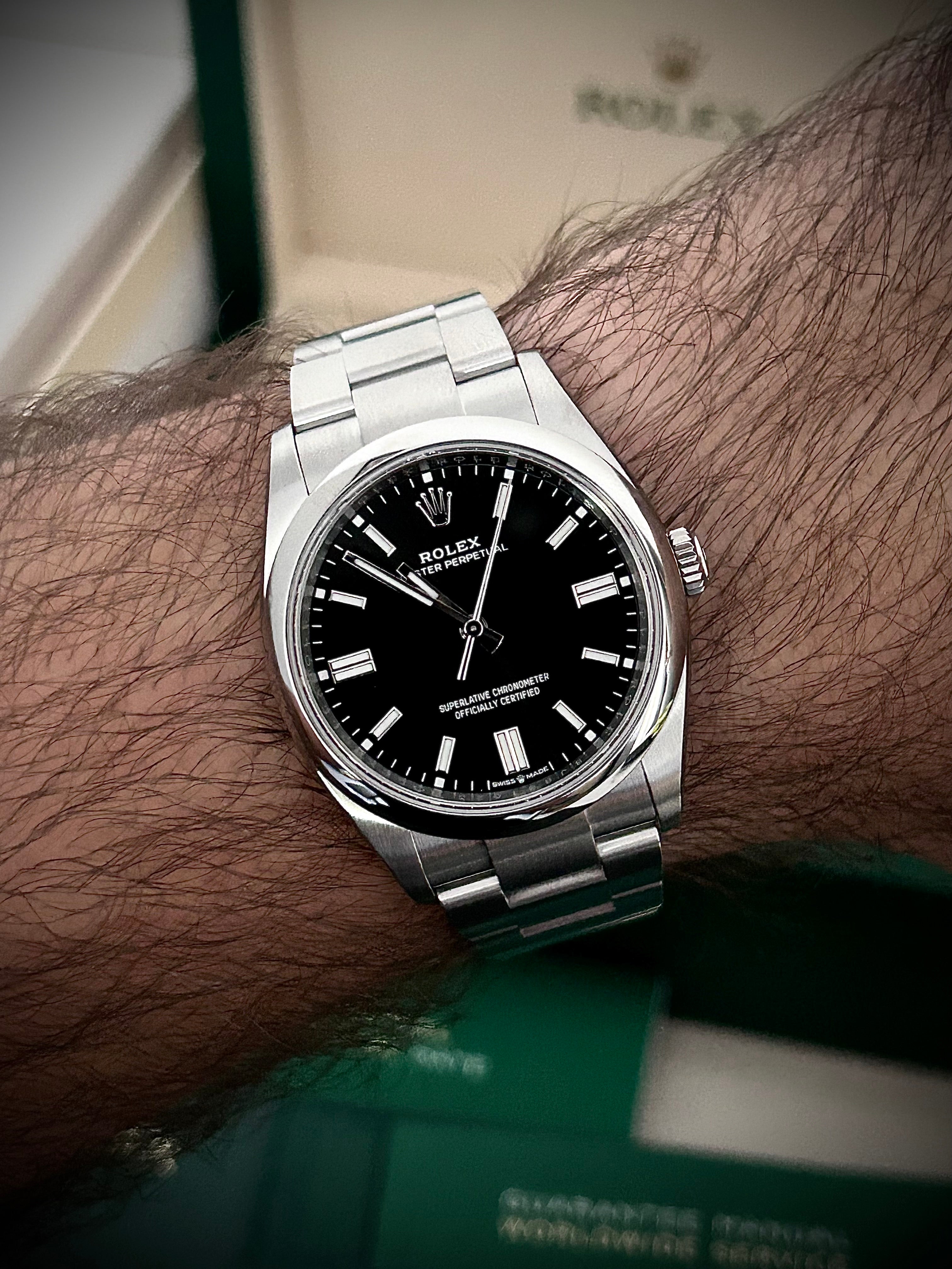 2024 ROLEX OYSTER PERPETUAL 36 BLACK DIAL, BRAND NEW, 126000, FULL SET, INC GST