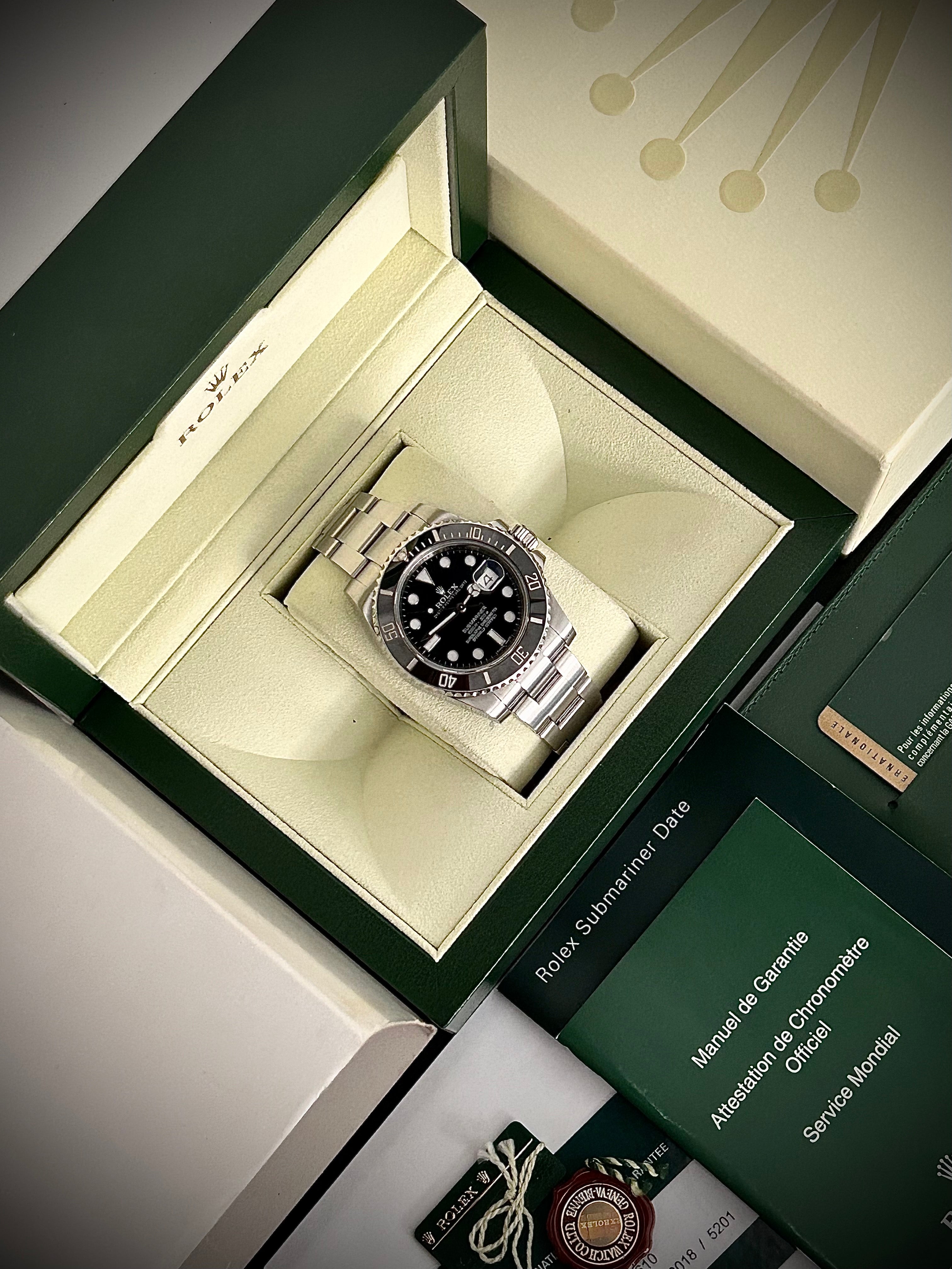2012 ROLEX SUBMARINER DATE 116610LN, 2018 RSC SERVICE, FULL SET, INC GST