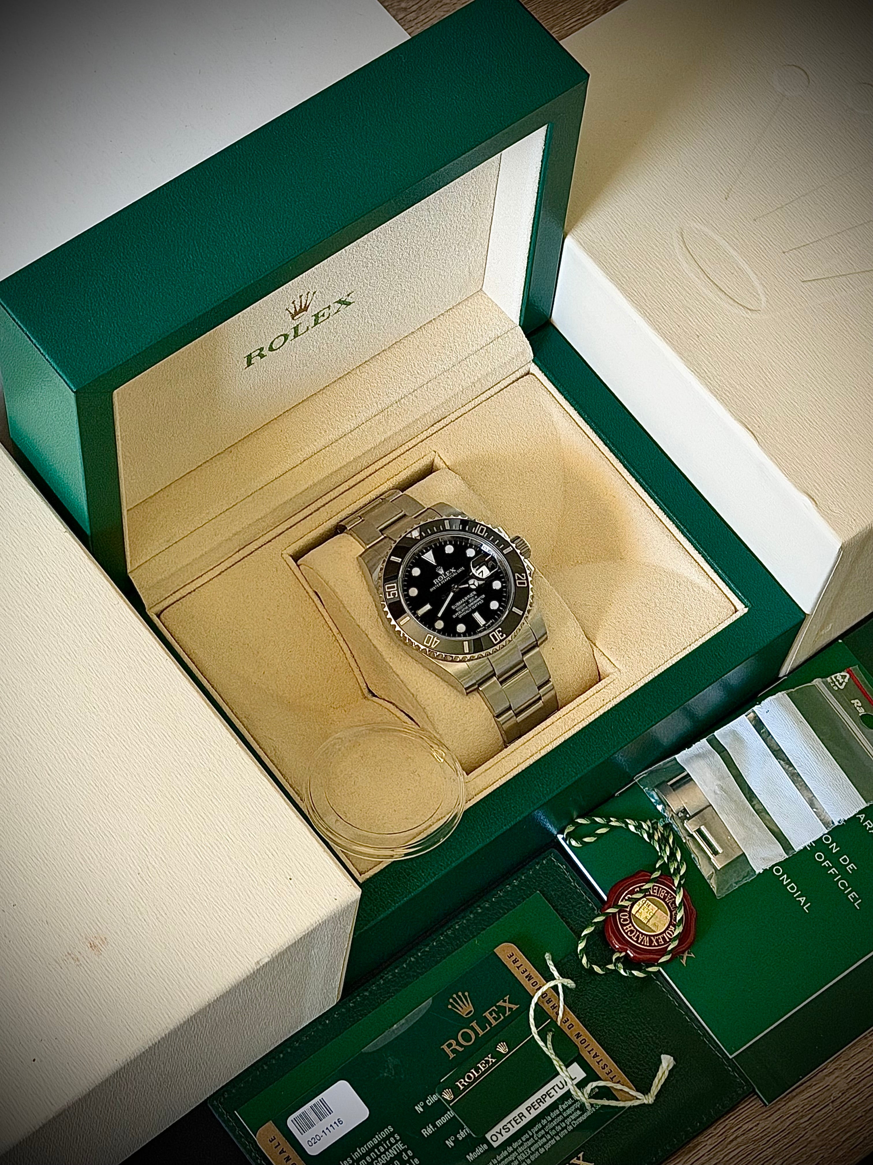 2014 ROLEX SUBMARINER DATE, 116610LN, ONE OWNER, FULL SET, LOCAL STOCK, INC GST
