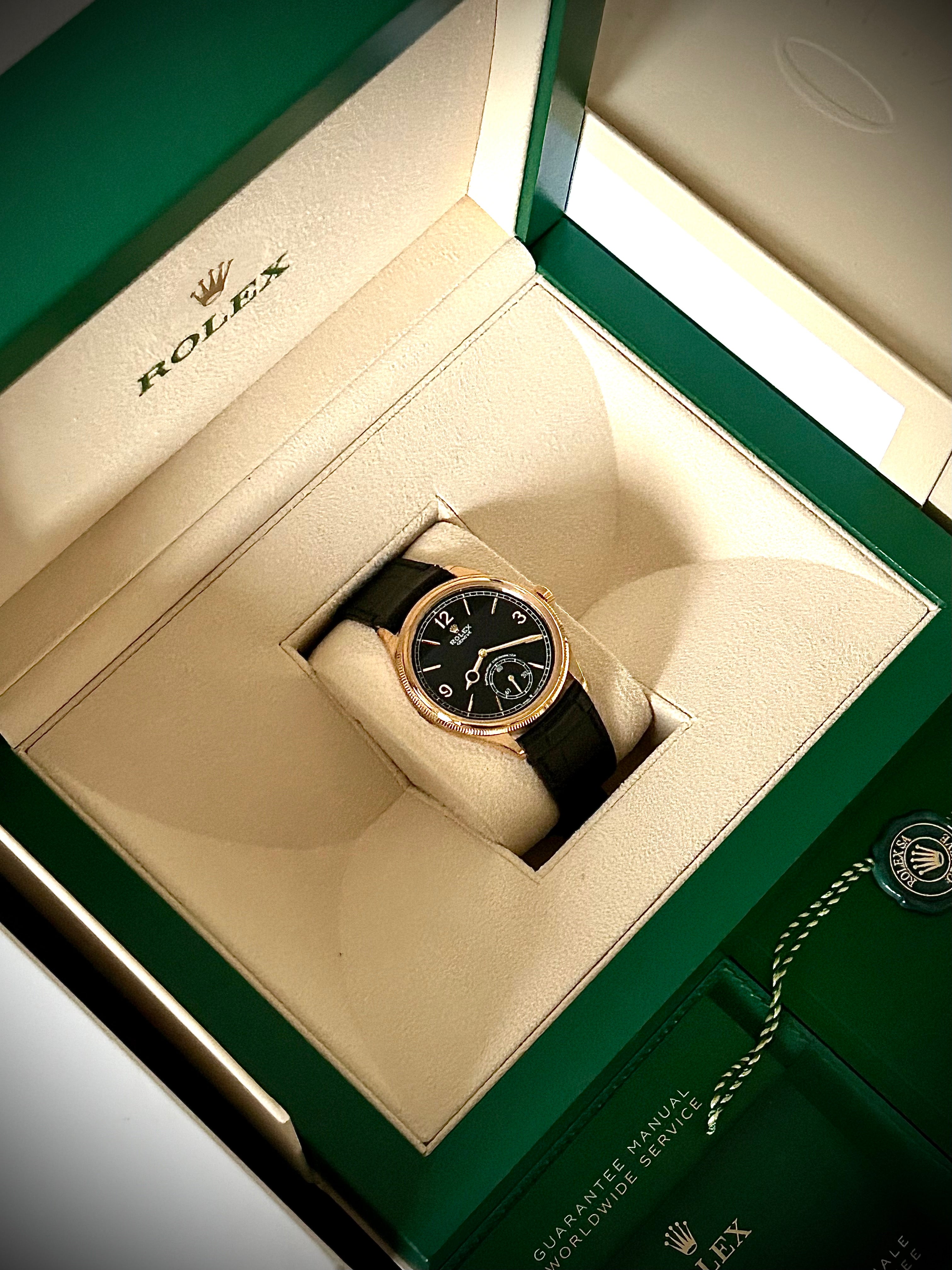 2024 ROLEX PERPETUAL 1908, 52509, YELLOW GOLD, MATTE BLACK DIAL, FULL SET, BRAND NEW, INC GST