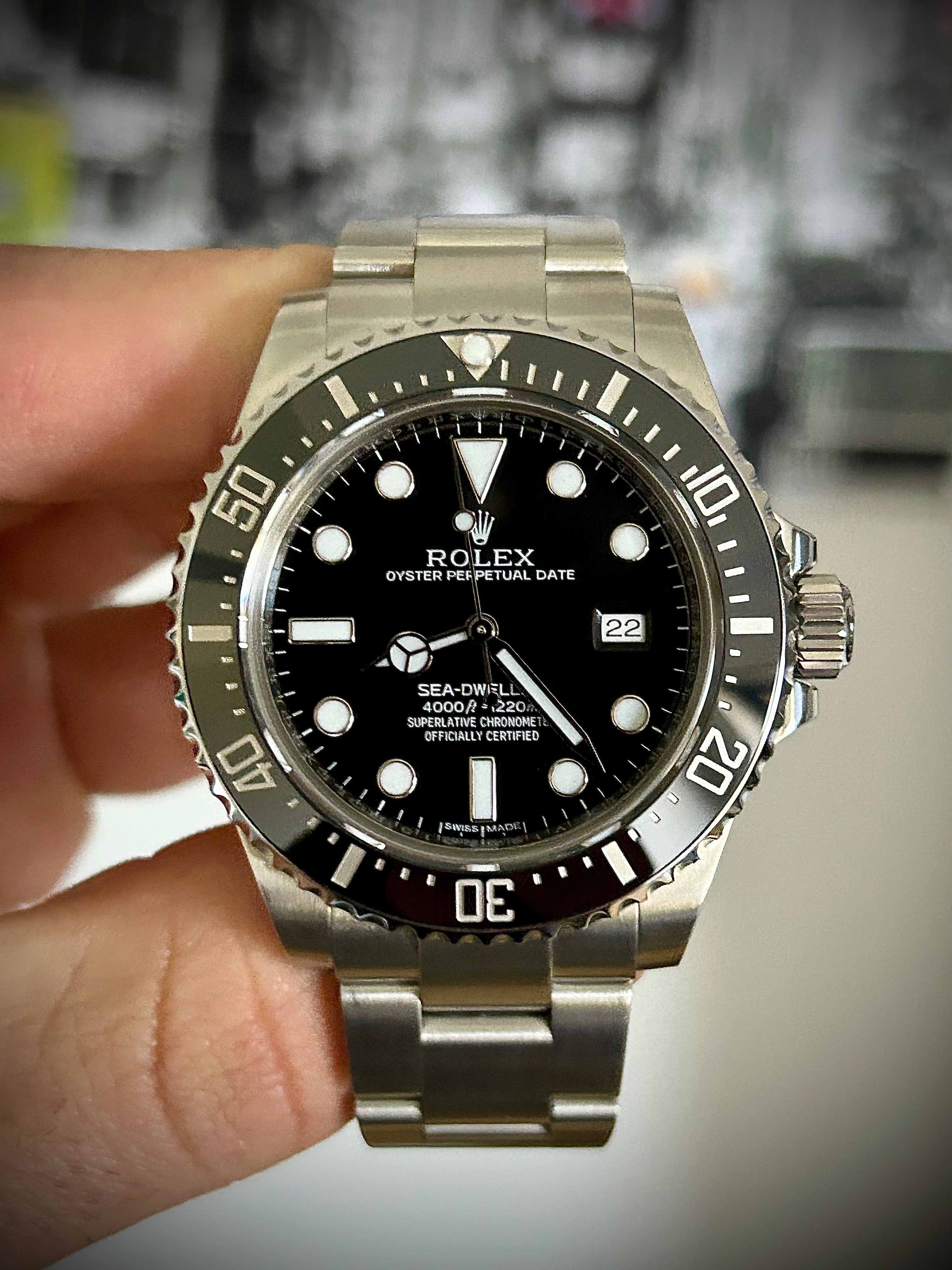 2015 ROLEX SEA-DWELLER 4000, 116600, FULL SET, INC GST