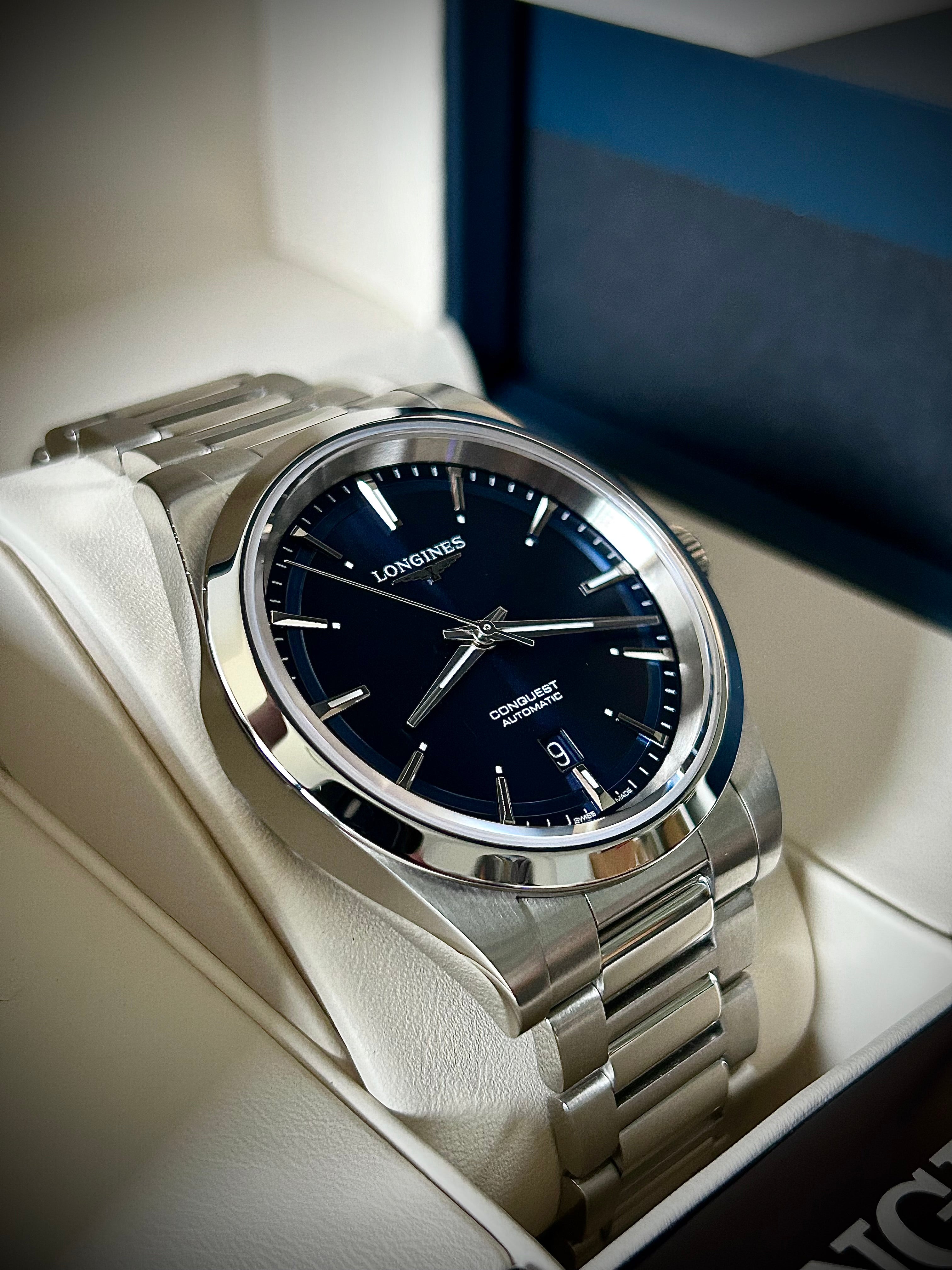 2025 LONGINES CONQUEST AUTOMATIC, FULL SET, INC GST