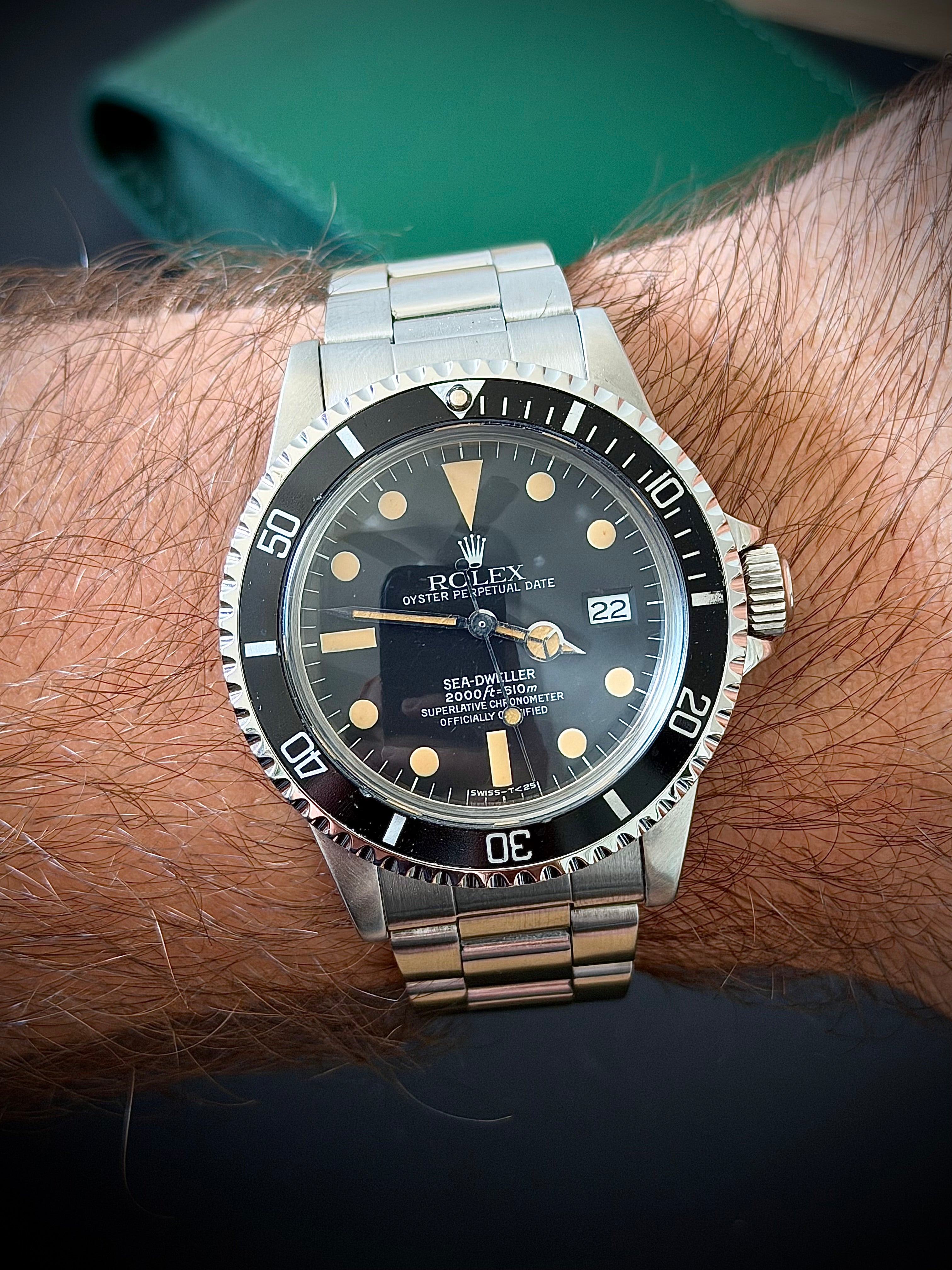 1980 ROLEX SEA-DWELLER 1665 “GREAT WHITE”, PUMPKIN PATINA, WATCH ONLY, INC GST