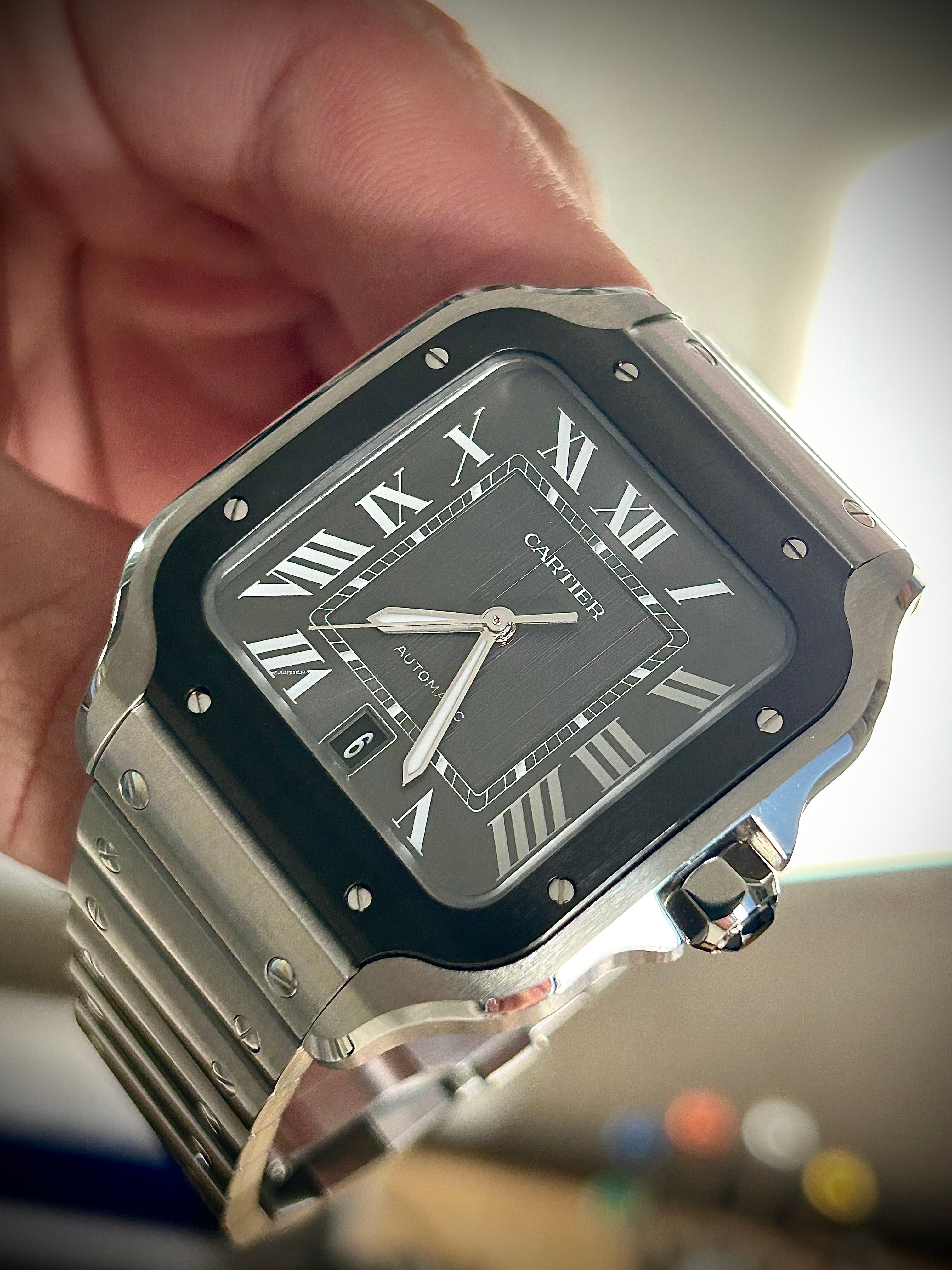2024 CARTIER SANTOS DE CARTIER LARGE ADLC, WSSA0037, BOX AND PAPERS, INC GST