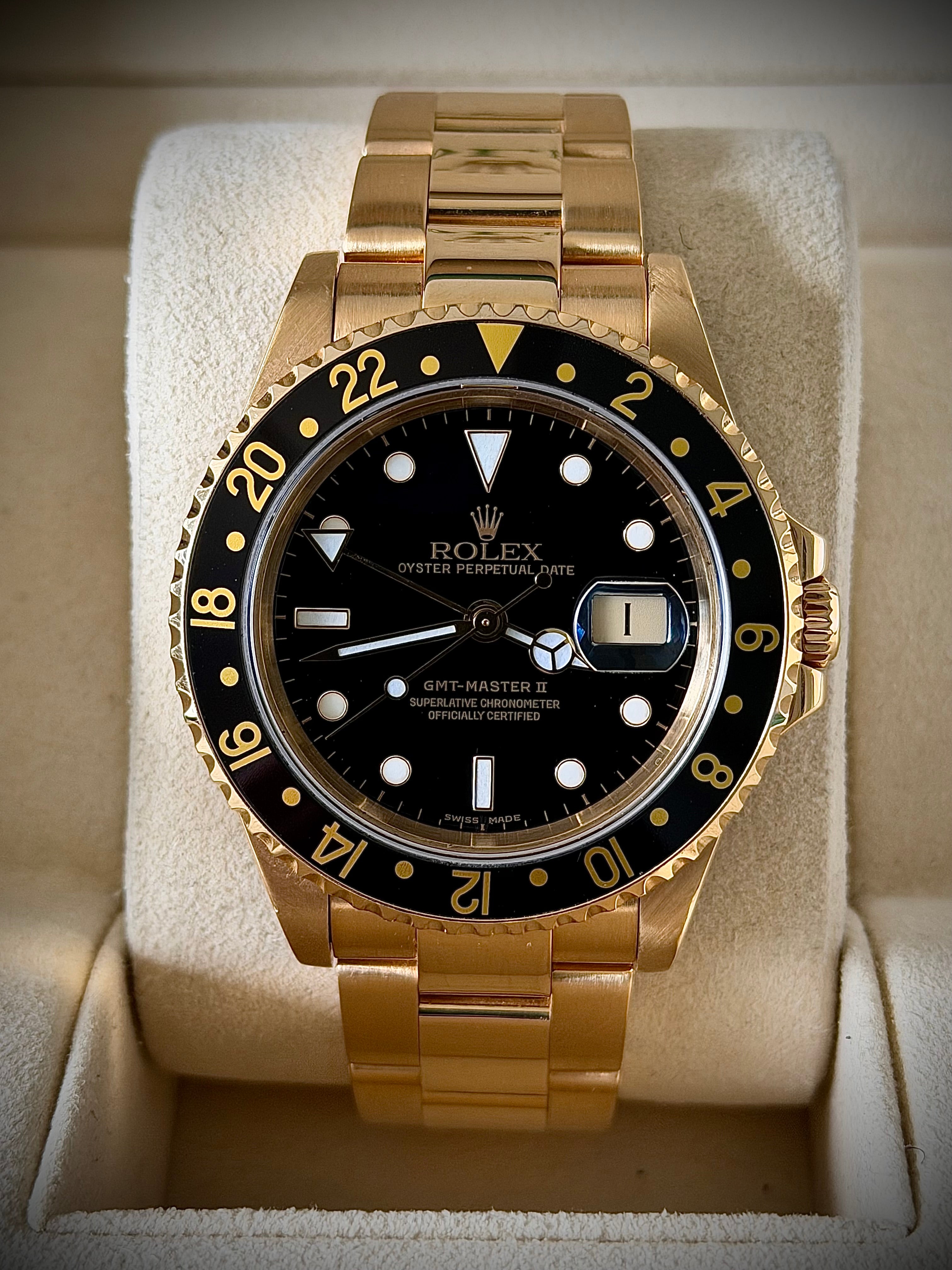 1999 ROLEX GMT MASTER II, 16718, WATCH AND BOX, INC GST