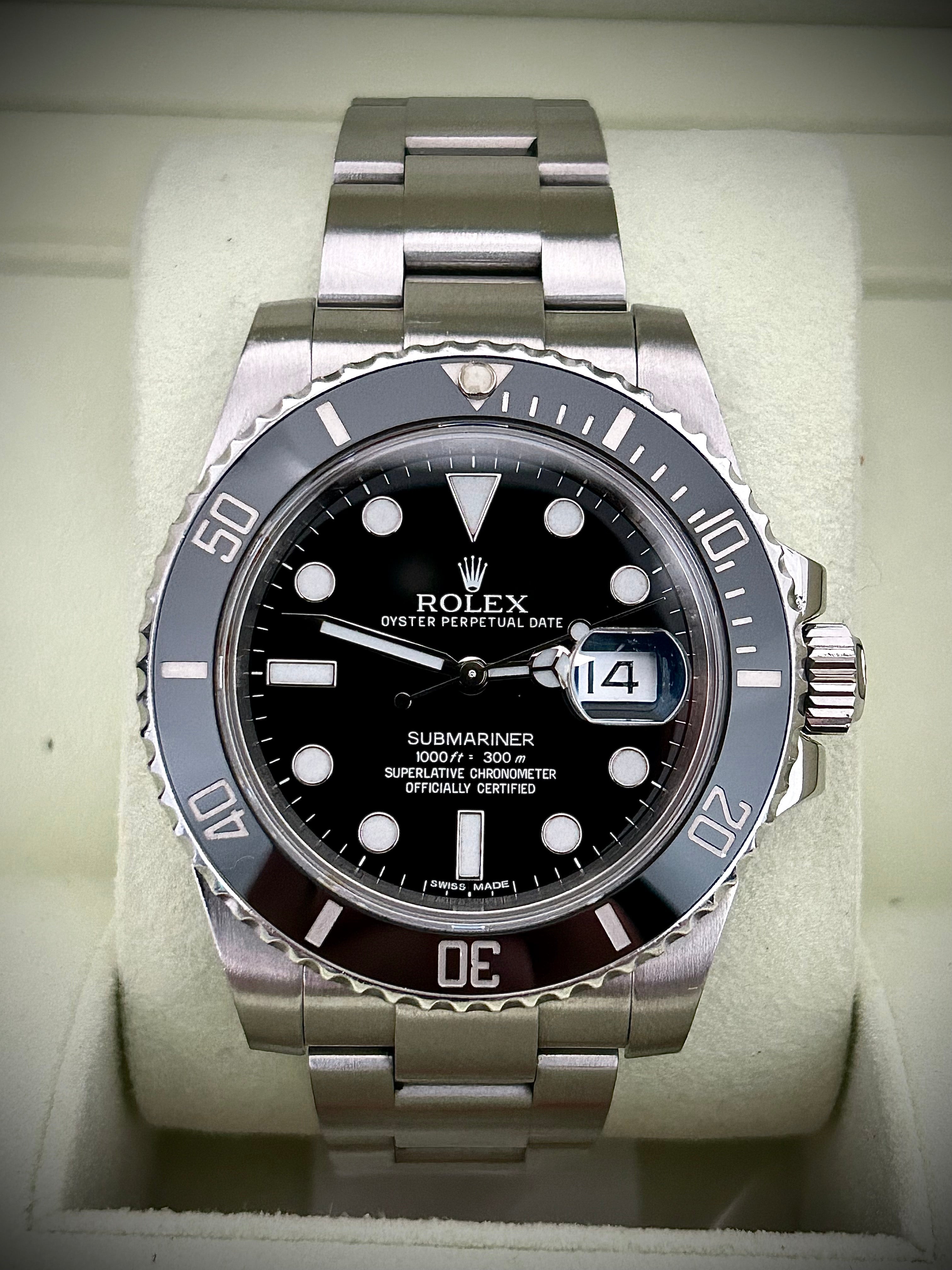 2012 ROLEX SUBMARINER DATE 116610LN, 2018 RSC SERVICE, FULL SET, INC GST