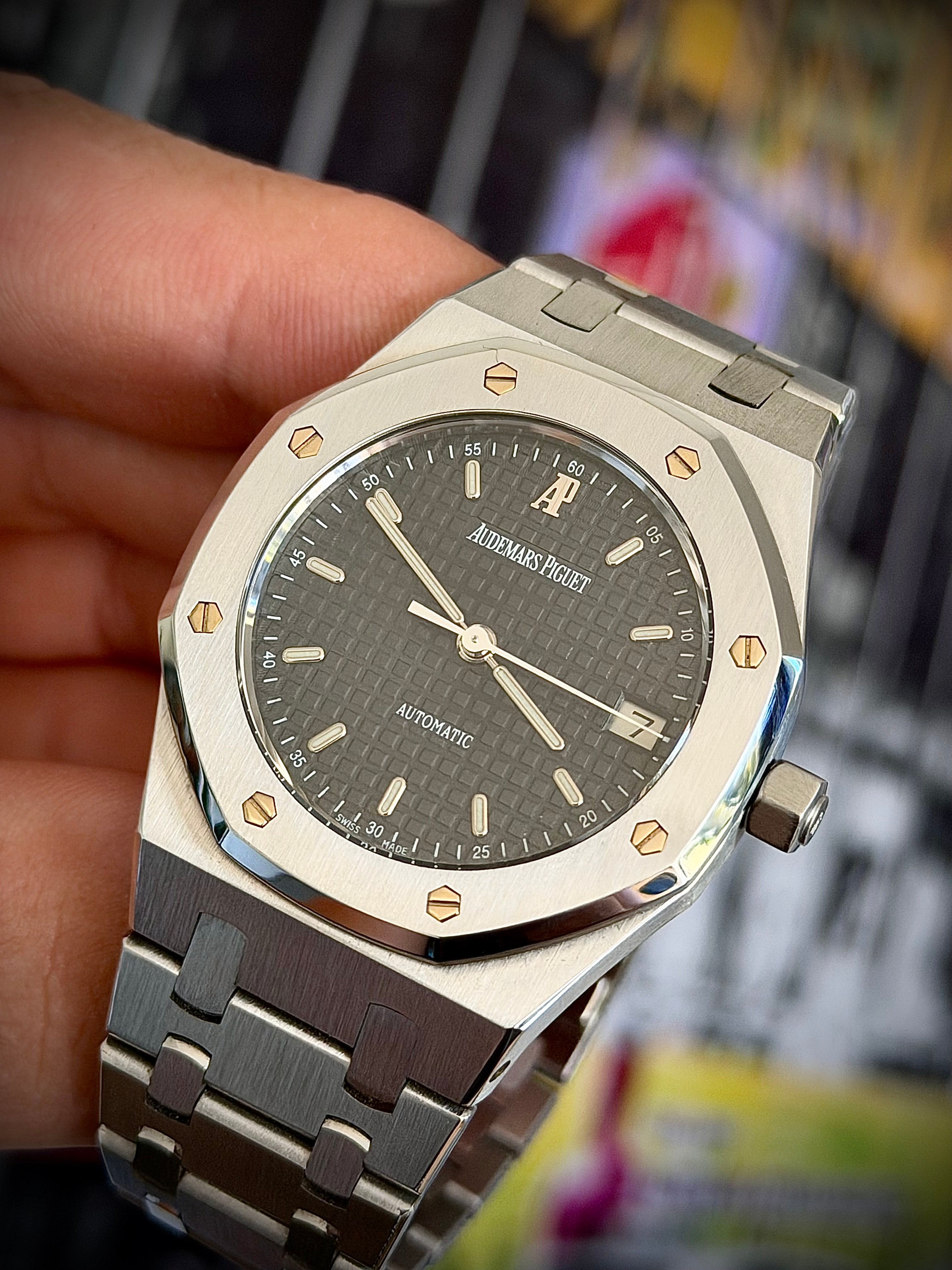 2008 AUDEMARS PIGUET ROYAL OAK, 14790ST, BLUE DIAL, BOX & PAPERS, INC GST