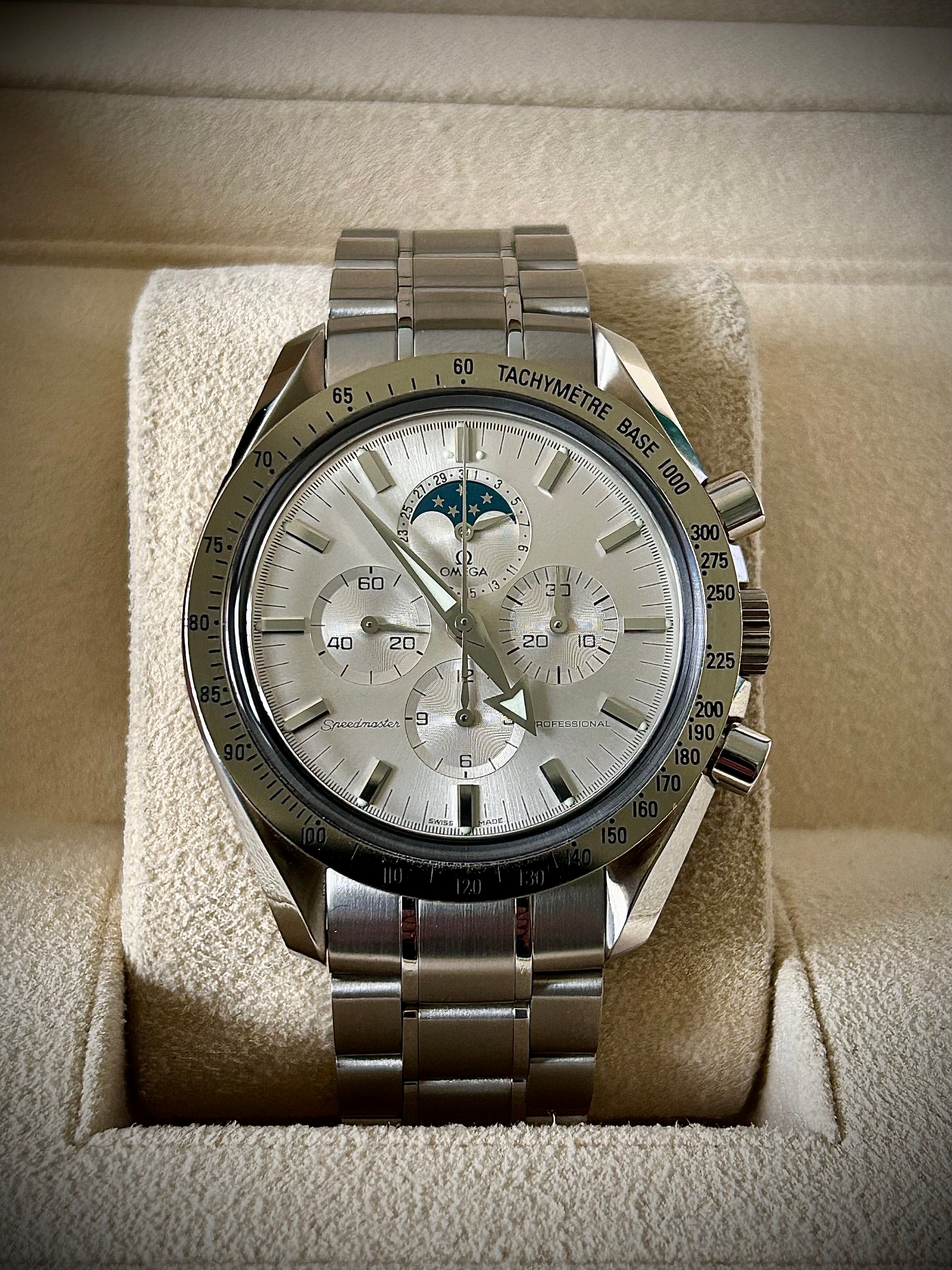 OMEGA SPEEDMASTER PROFESSIONAL MOONPHASE 3575.30.00, WATCH + UNCLE SEIKO STRAP, INC GST