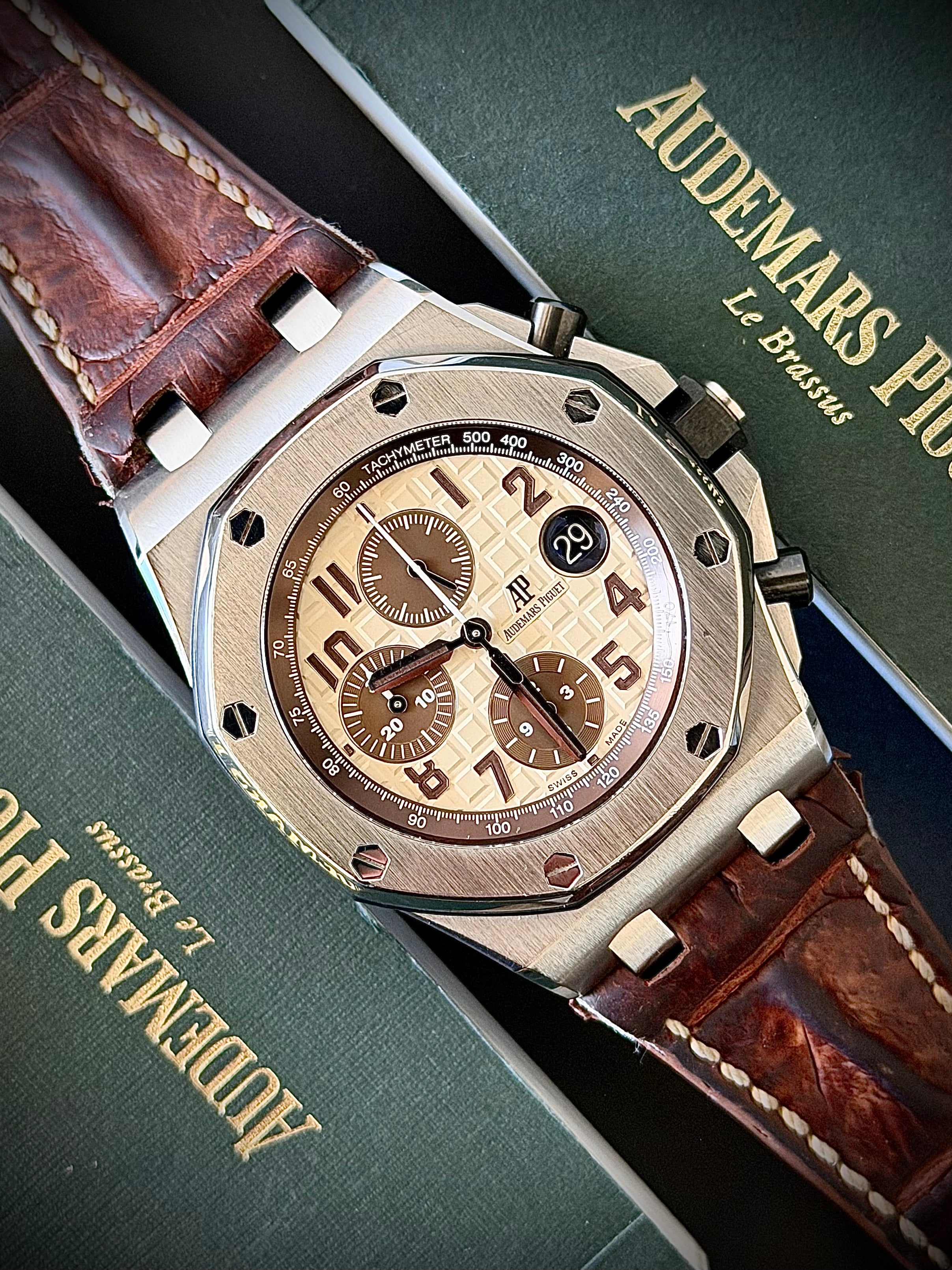 2015 AUDEMARS PIGUET ROYAL OAK OFFSHORE CHRONOGRAPH, “SAFARI” FULL SET, INC GST