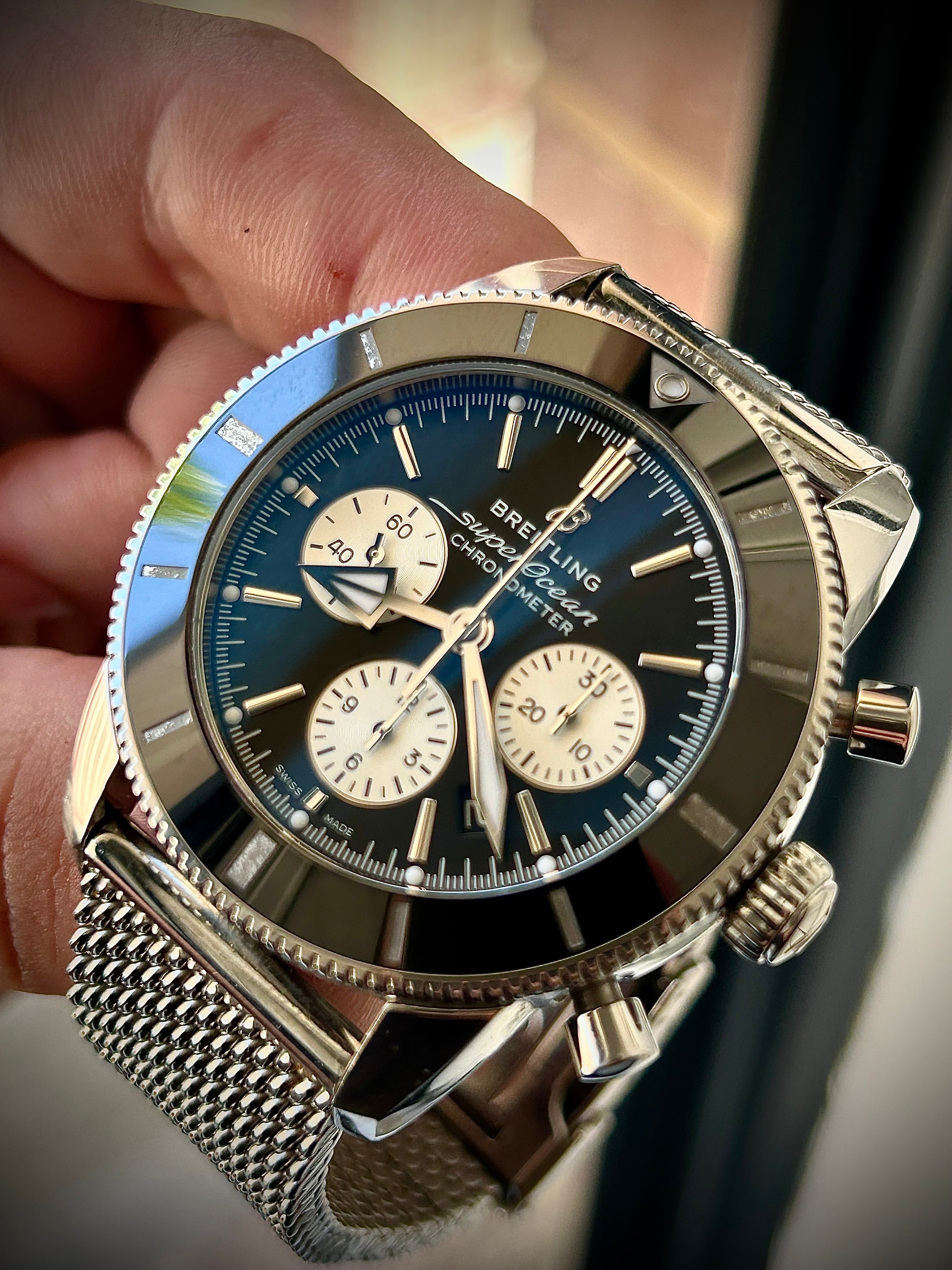 2018 BREITLING SUPER OCEAN HERTITAGE B01, BOX AND PAPERS, INC GST