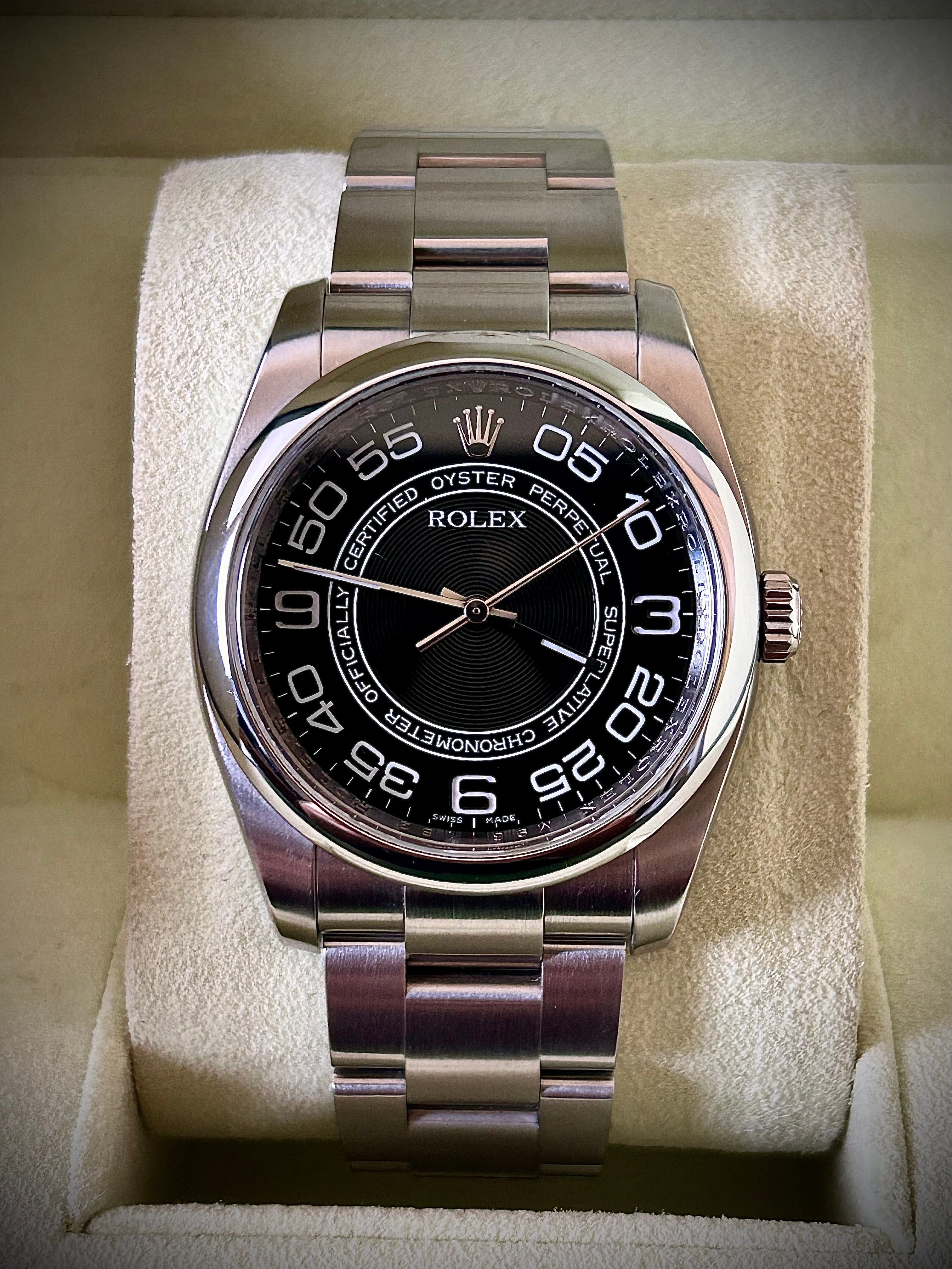 2011 ROLEX OYSTER PERPETUAL 36, FULL SET, INC GST