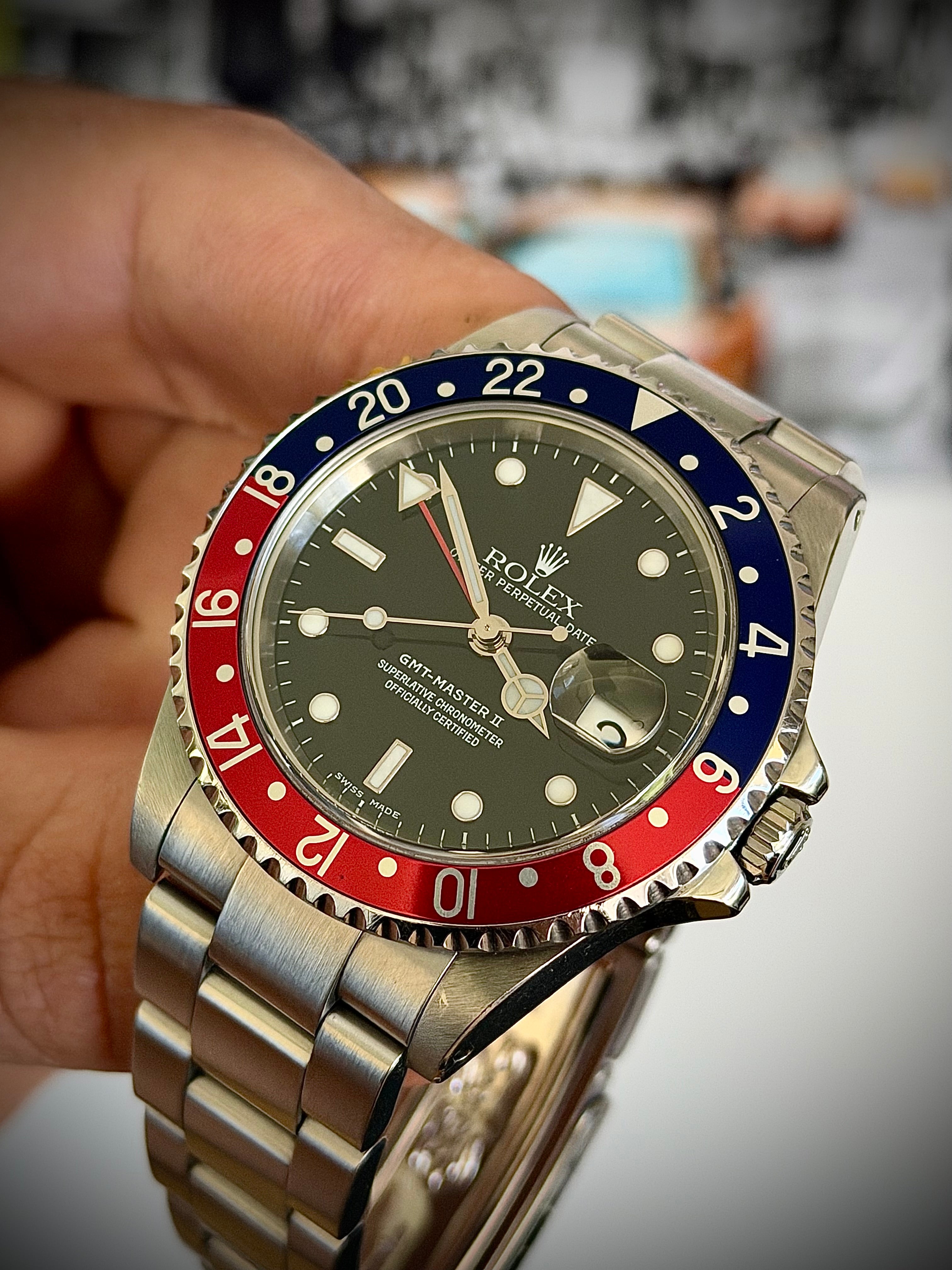 2003 ROLEX GMT-MASTER II, 16710 “PEPSI”, FULL COLLECTOR’S SET, WITH RSC, INC GST