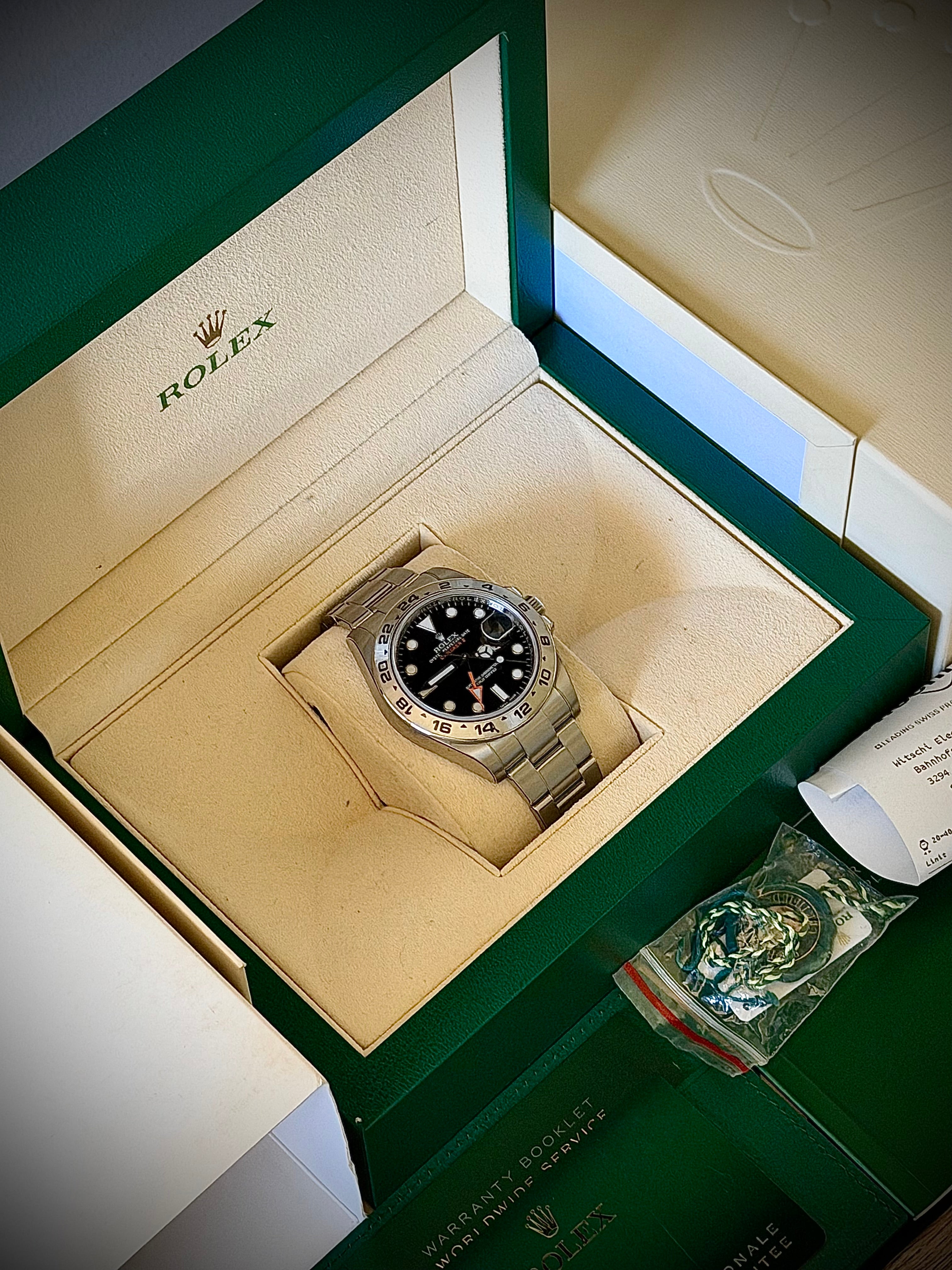 2020 ROLEX EXPLORER II, 216570, BLACK DIAL, FULL SET, NEW CARD, FULLY STICKERED, INC GST