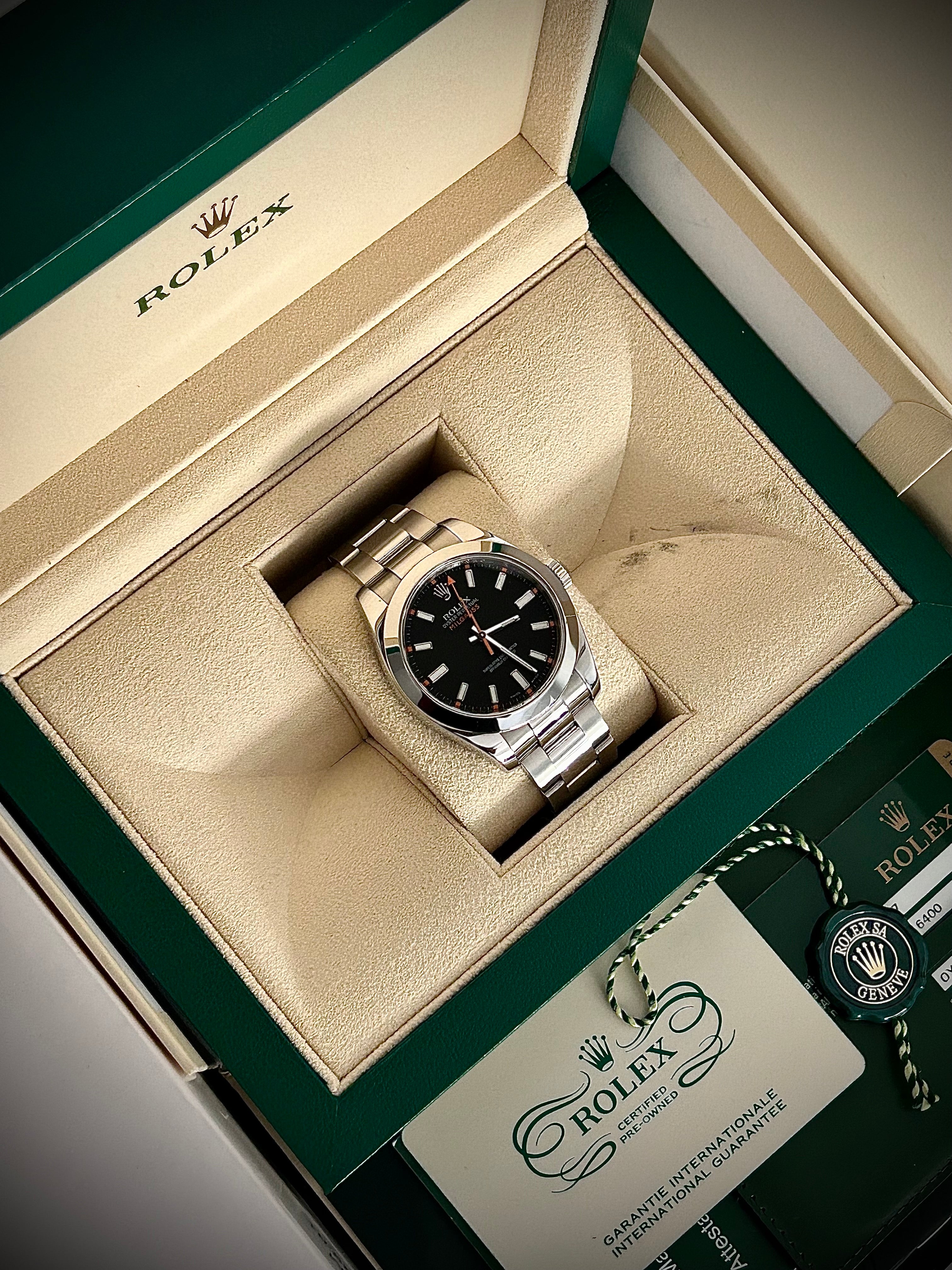 2008 ROLEX MILGAUSS, 116400, FULL SET, INC GST