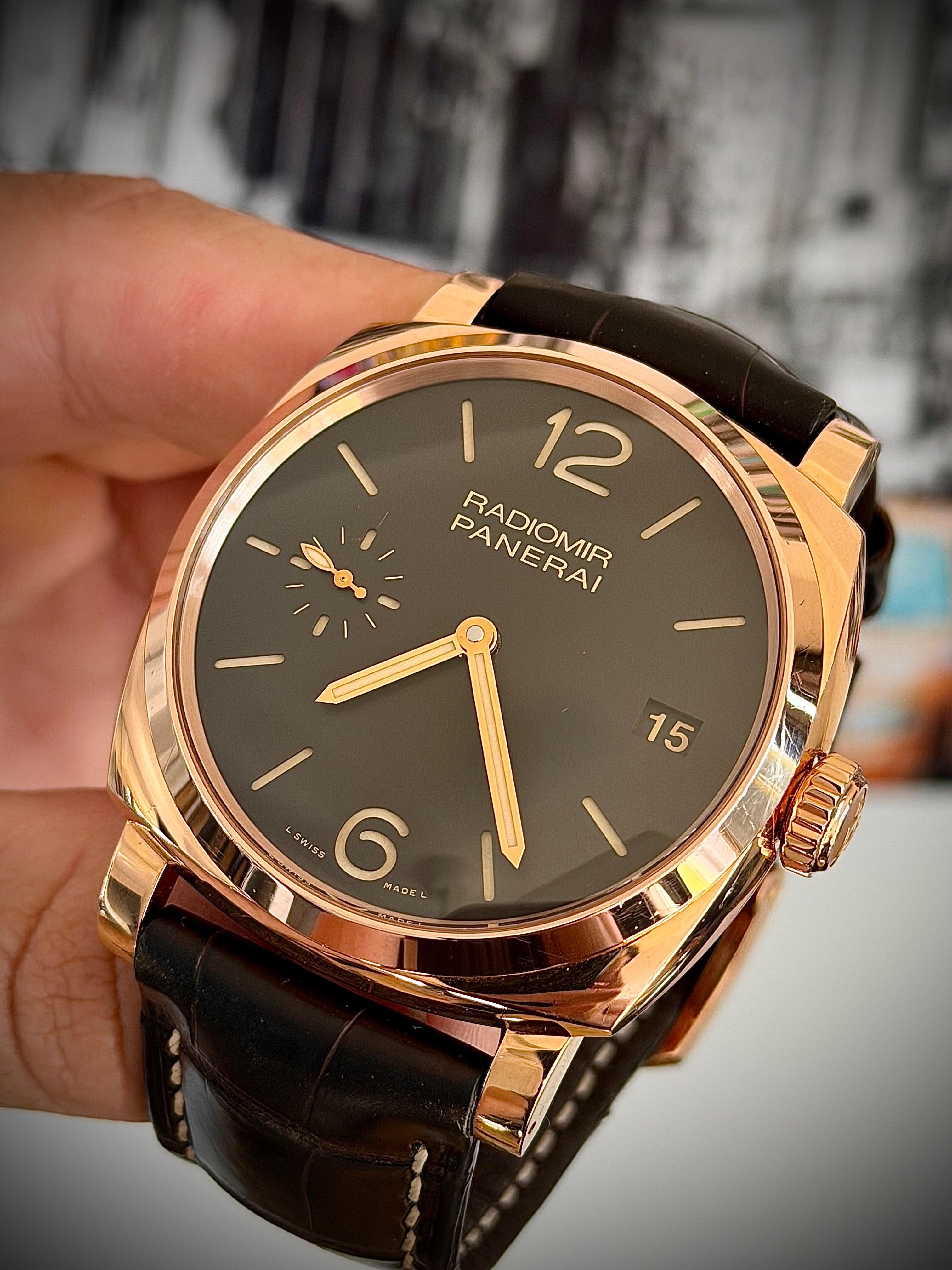 2014 PANERAI RADIOMIR 1940 3 DAYS ROSE GOLD, PAM00515, FULL SET, INC GST