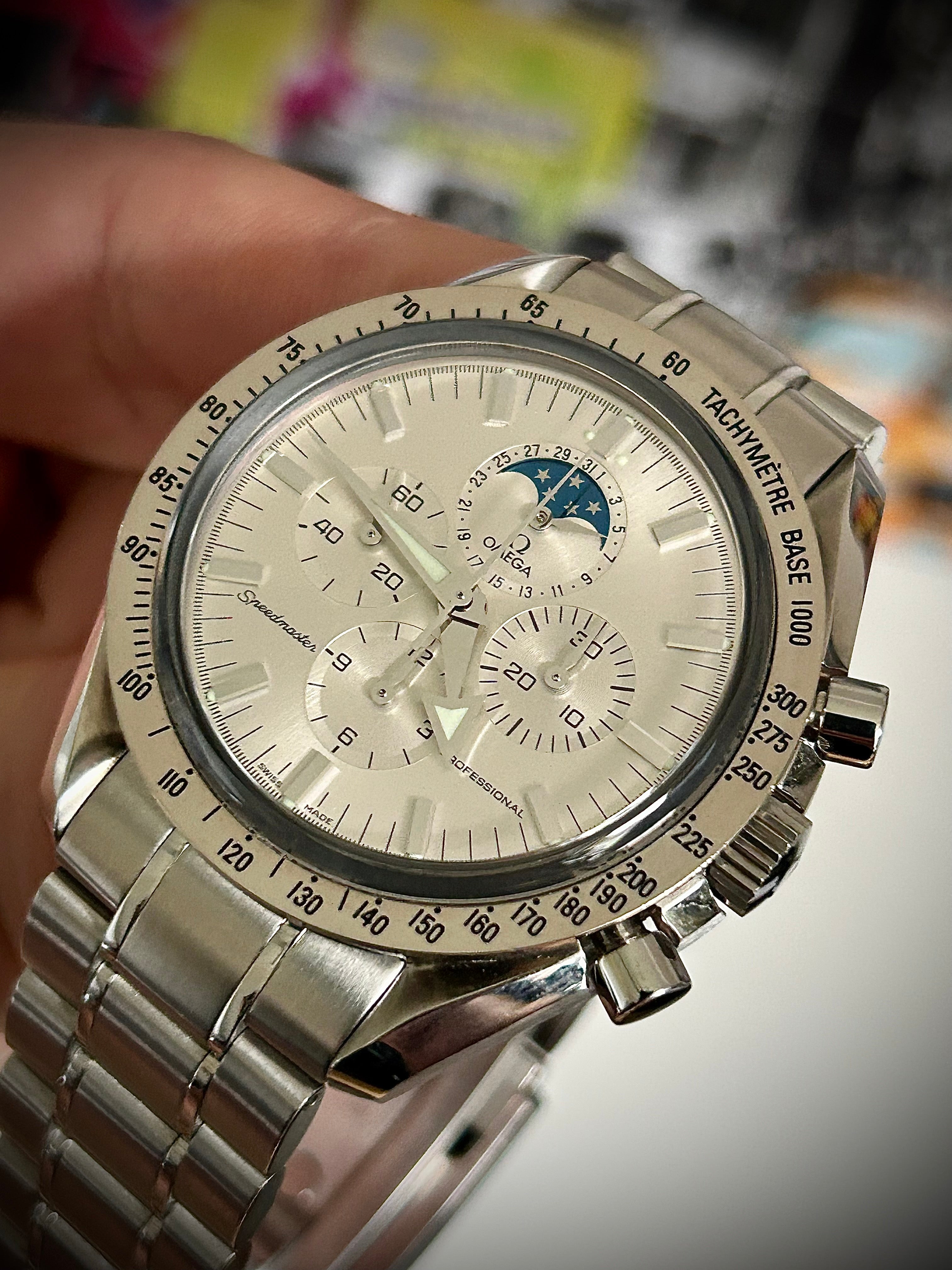 OMEGA SPEEDMASTER PROFESSIONAL MOONPHASE 3575.30.00, WATCH + UNCLE SEIKO STRAP, INC GST