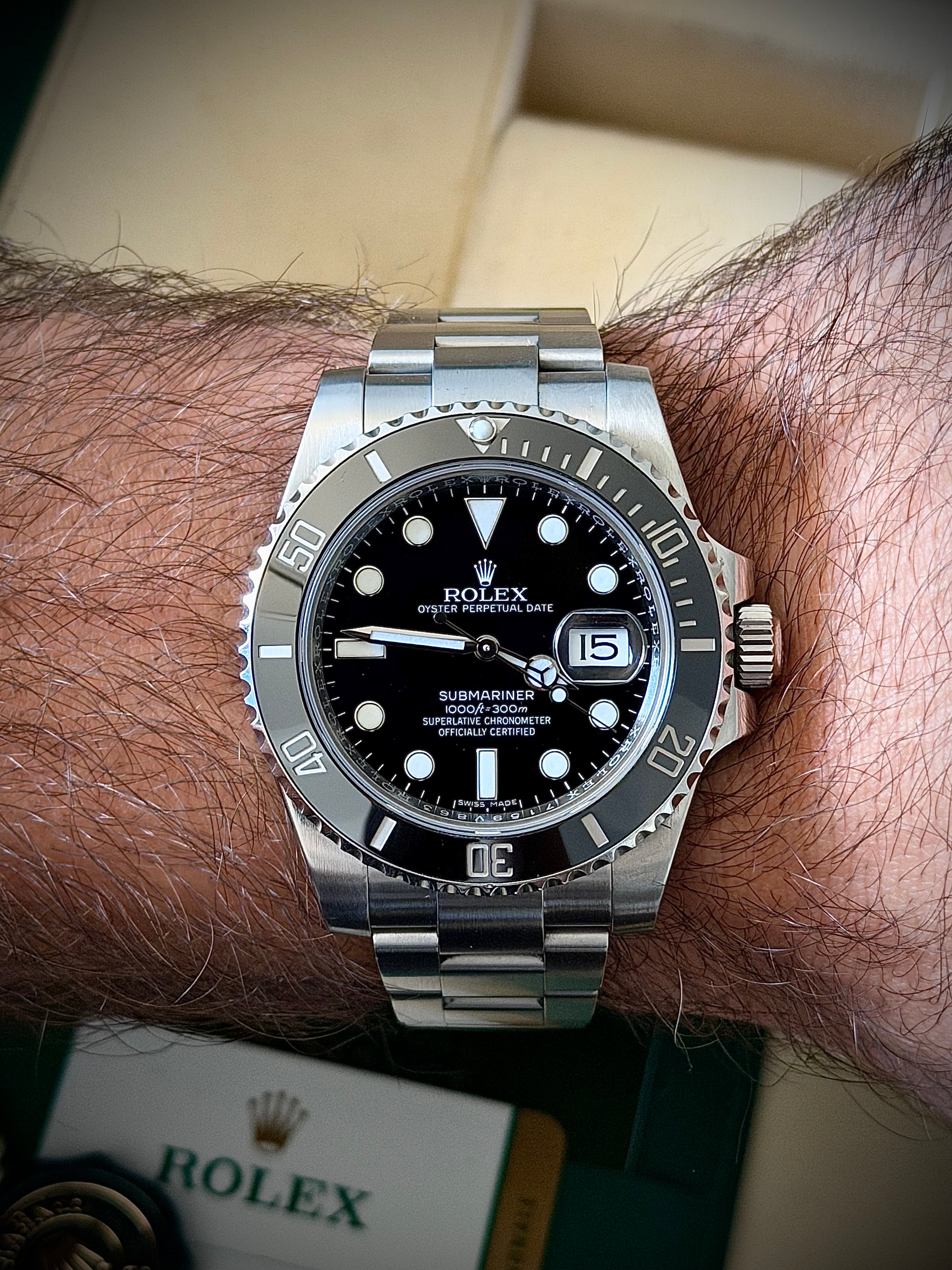 2018 ROLEX SUBMARINER DATE 116610LN, BOX AND PAPERS, INC GST