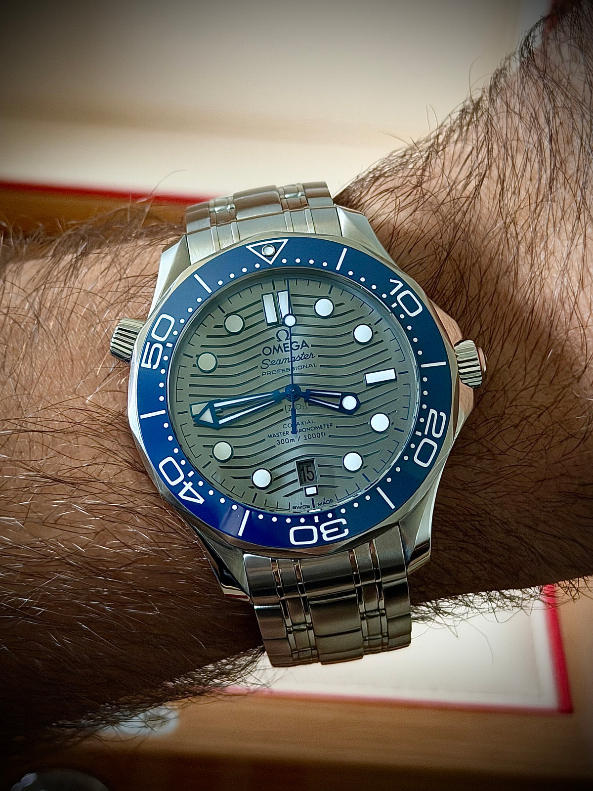 2026 OMEGA SEAMASTER DIVER 300M, 210.30.42.20.06.001, GREY DIAL, STEEL BRACELET, INC GST