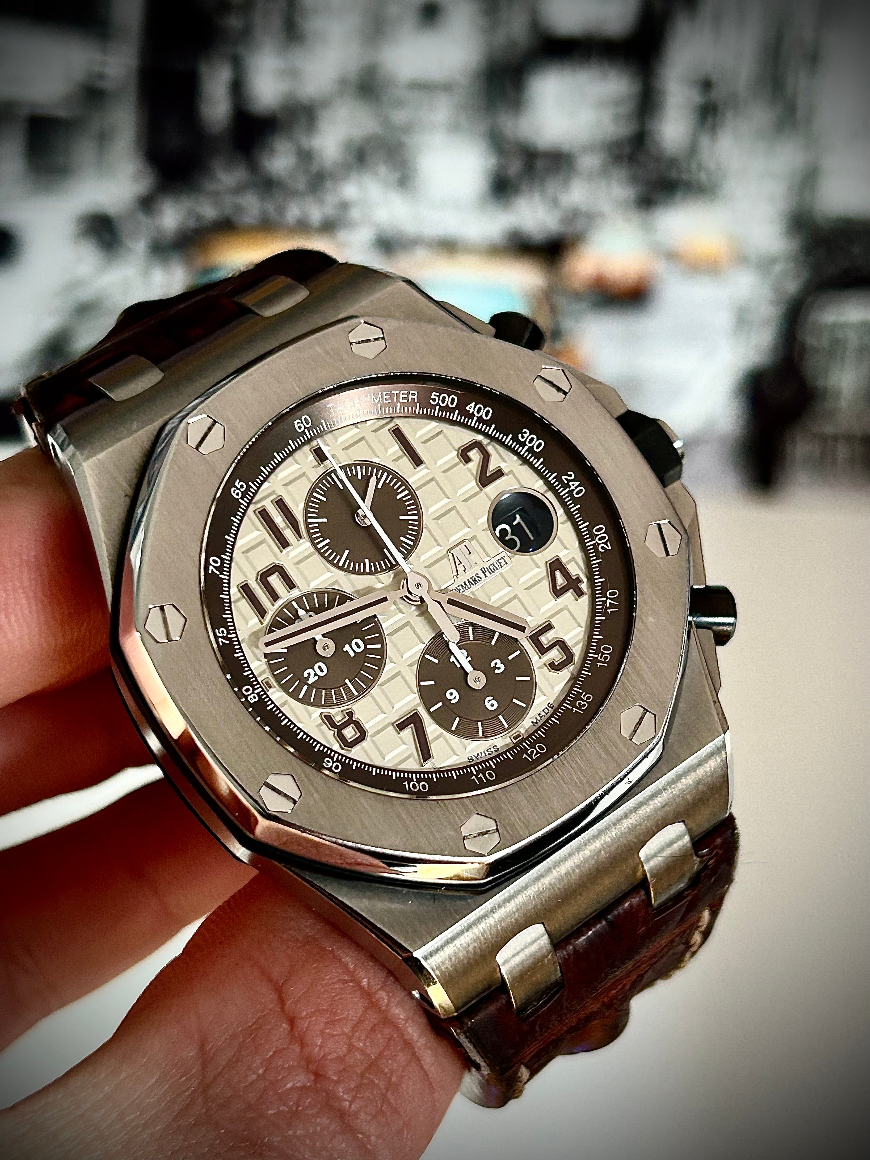 2015 AUDEMARS PIGUET ROYAL OAK OFFSHORE CHRONOGRAPH, “SAFARI” FULL SET, INC GST