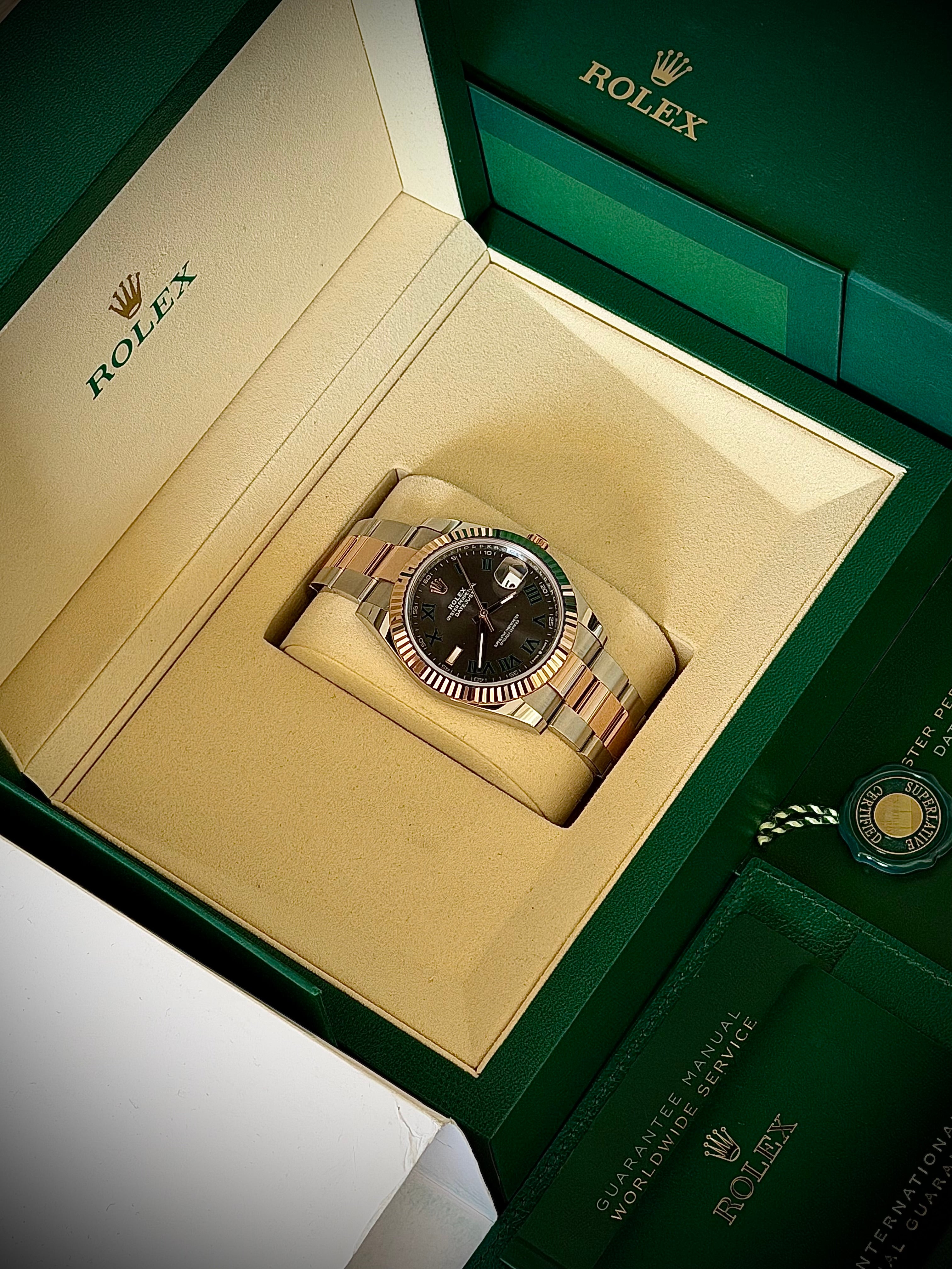 2026 ROLEX DATEJUST 41, WIMBLEDON, 126331, FULL SET, INC GST