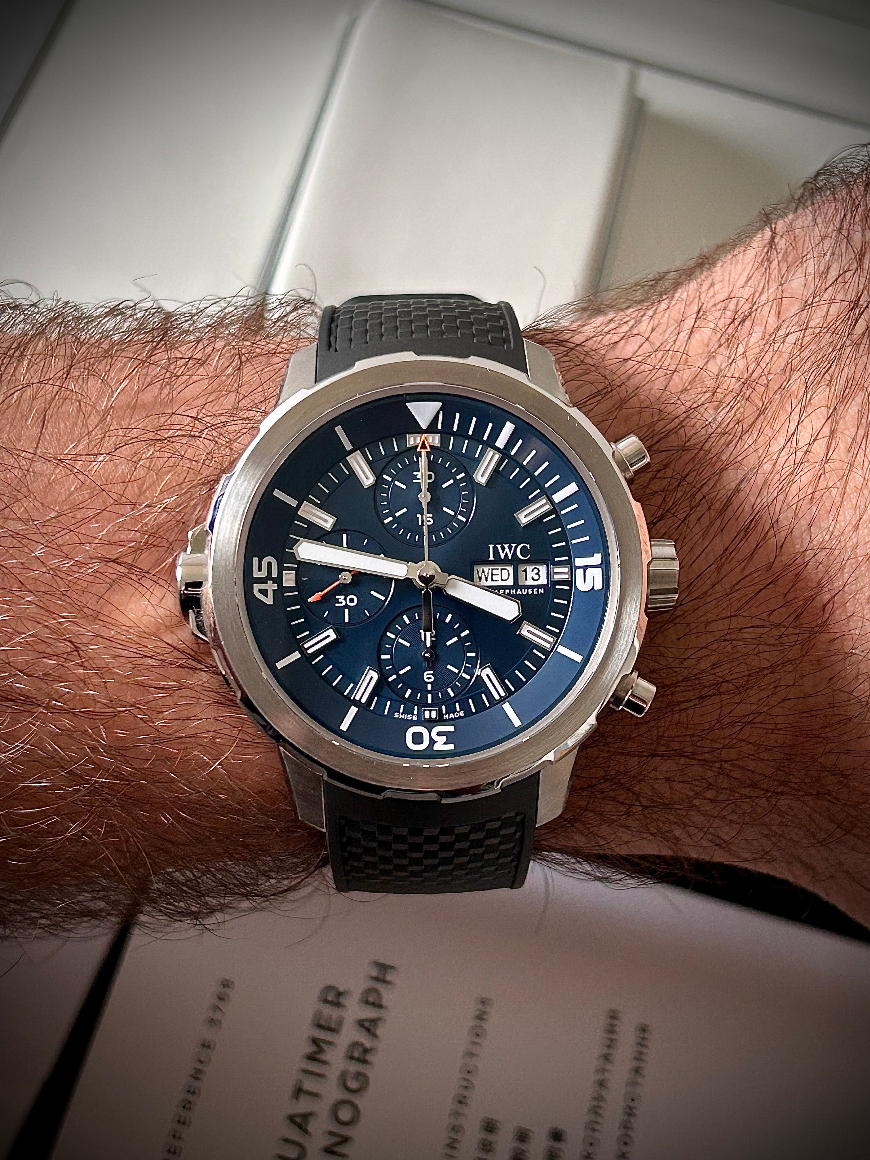 2014 IWC AQUATIMER CHRONOGRAPH, “EXPEDITION JACQUES-YVES COUSTEAU”, FULLY SERVICED, IW376805, BOX AND PAPERS, INC GST