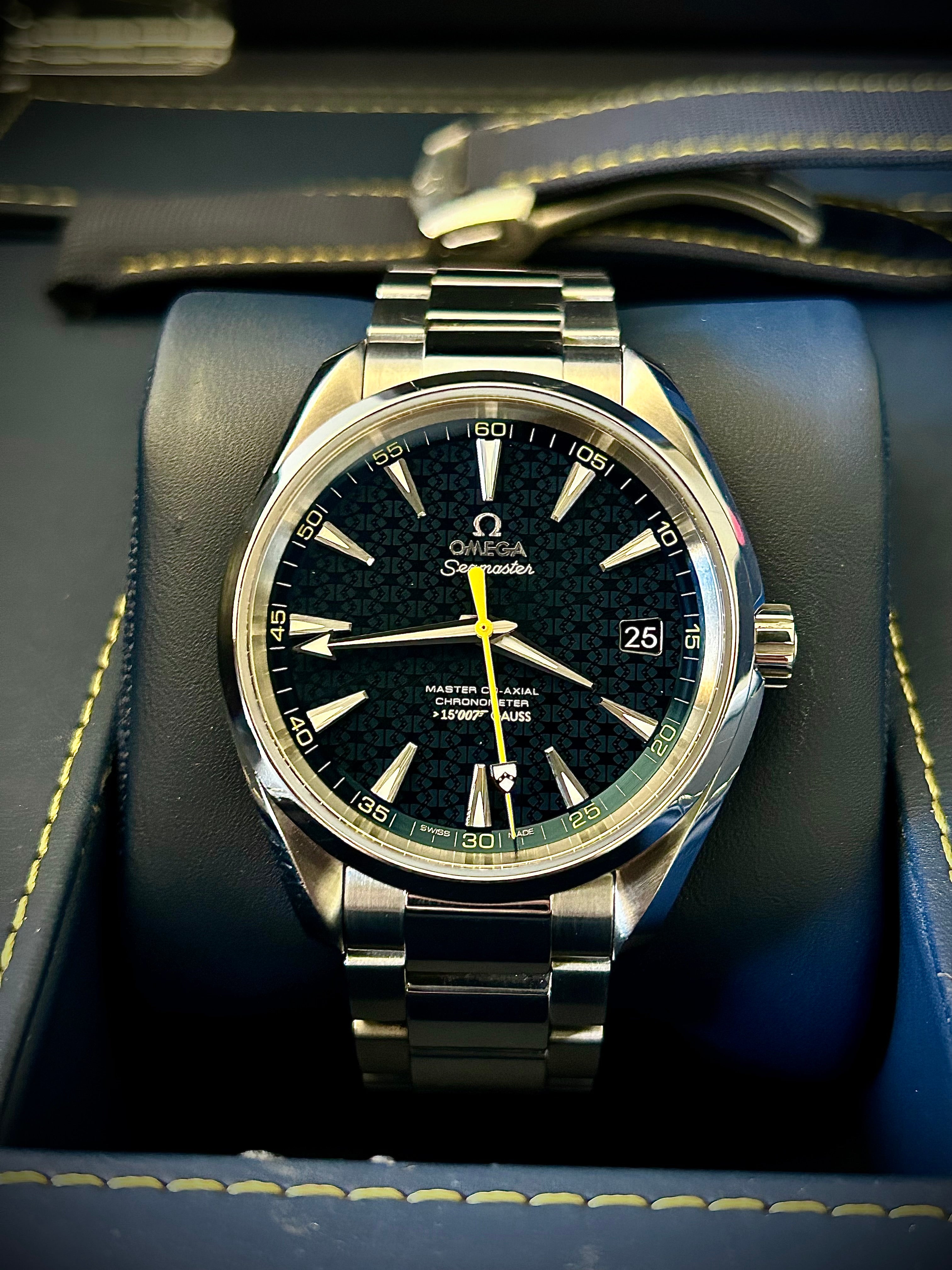 2016 OMEGA SEAMASTER AQUA TERRA, JAMES BOND 007 “SPECTRE”, FULL SET, INC GST
