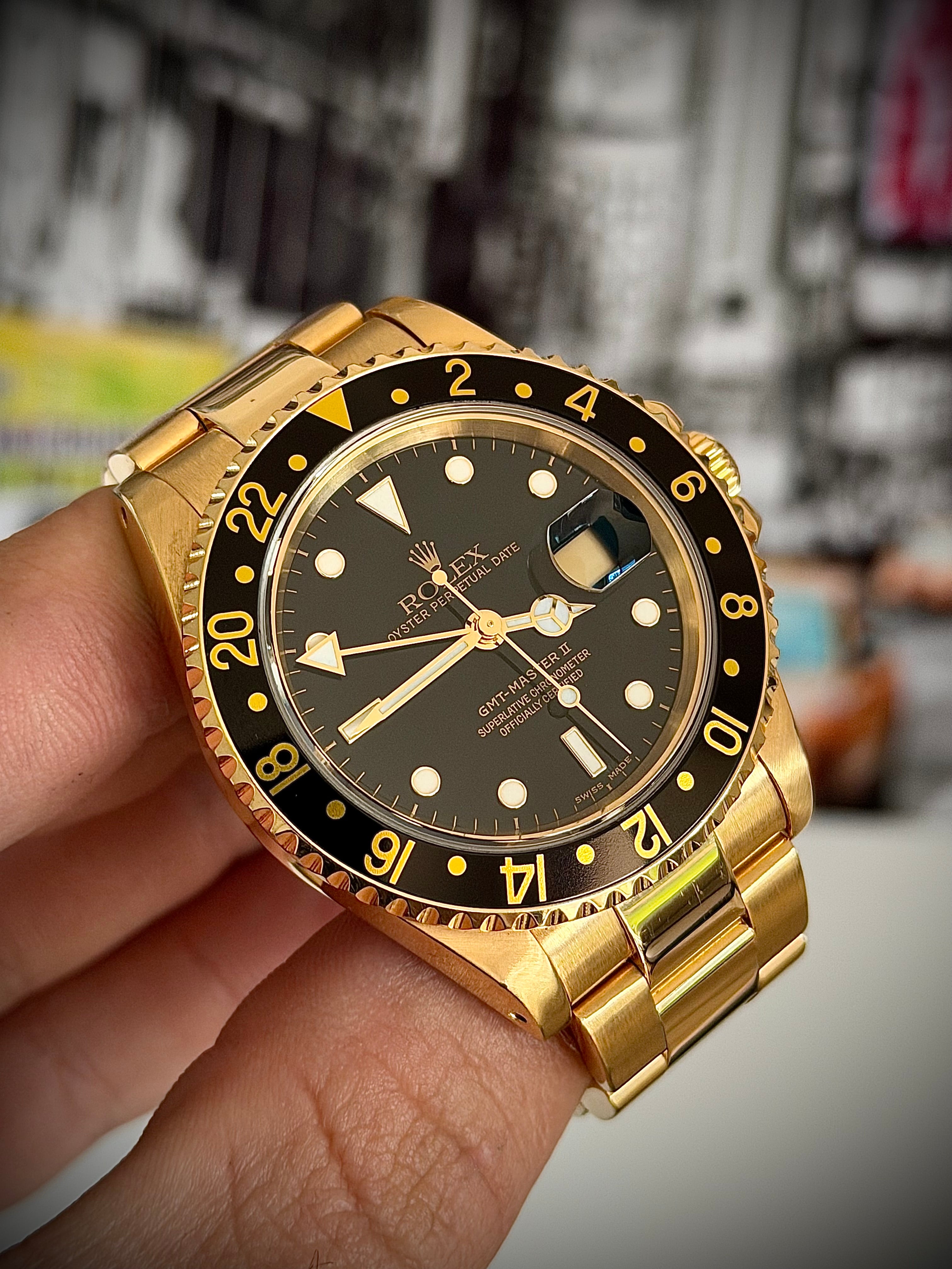 1999 ROLEX GMT MASTER II, 16718, WATCH AND BOX, INC GST