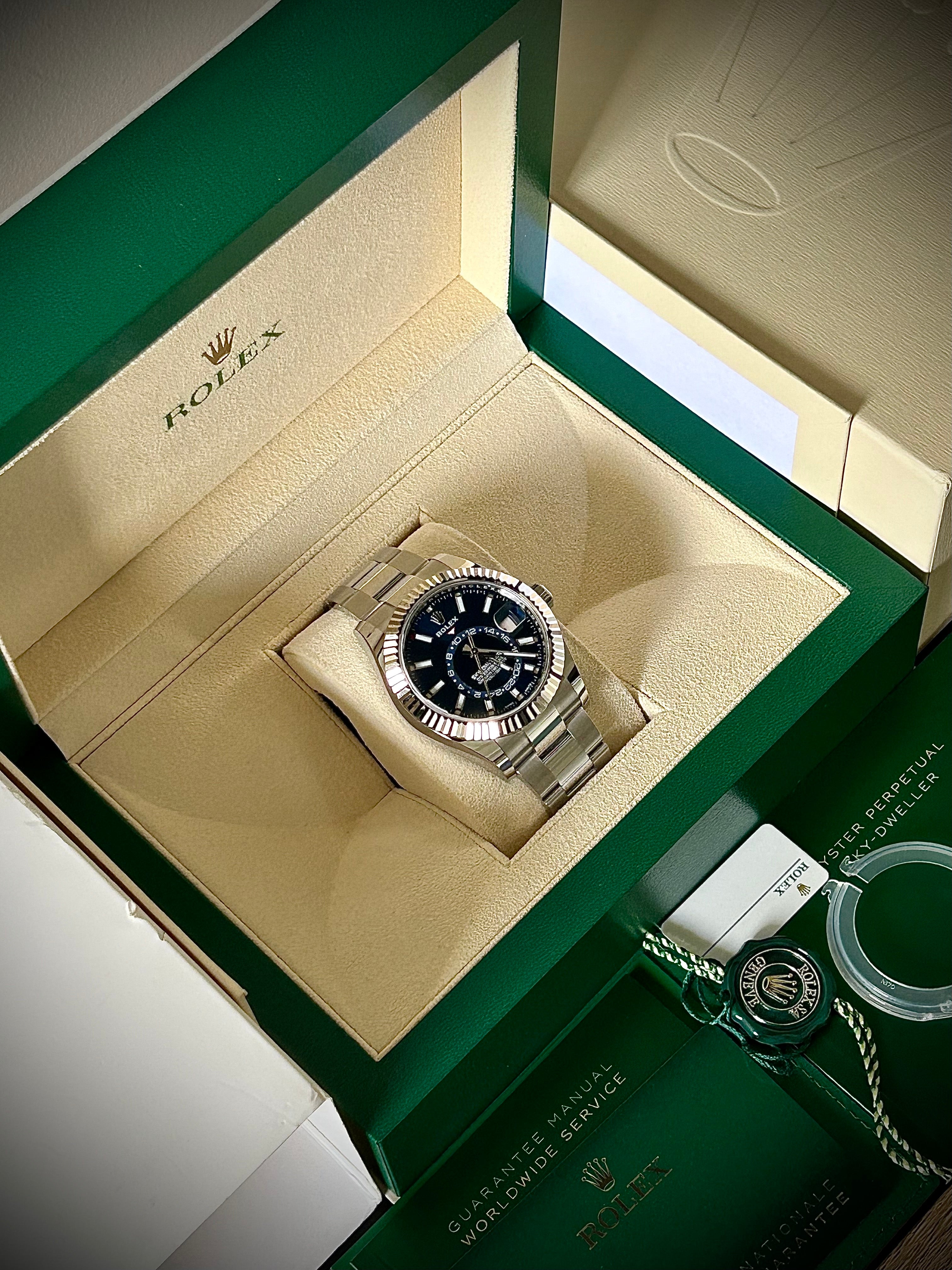 2021 ROLEX SKY DWELLER, BLUE DIAL, OYSTER, 326934, FULL SET, INC GST