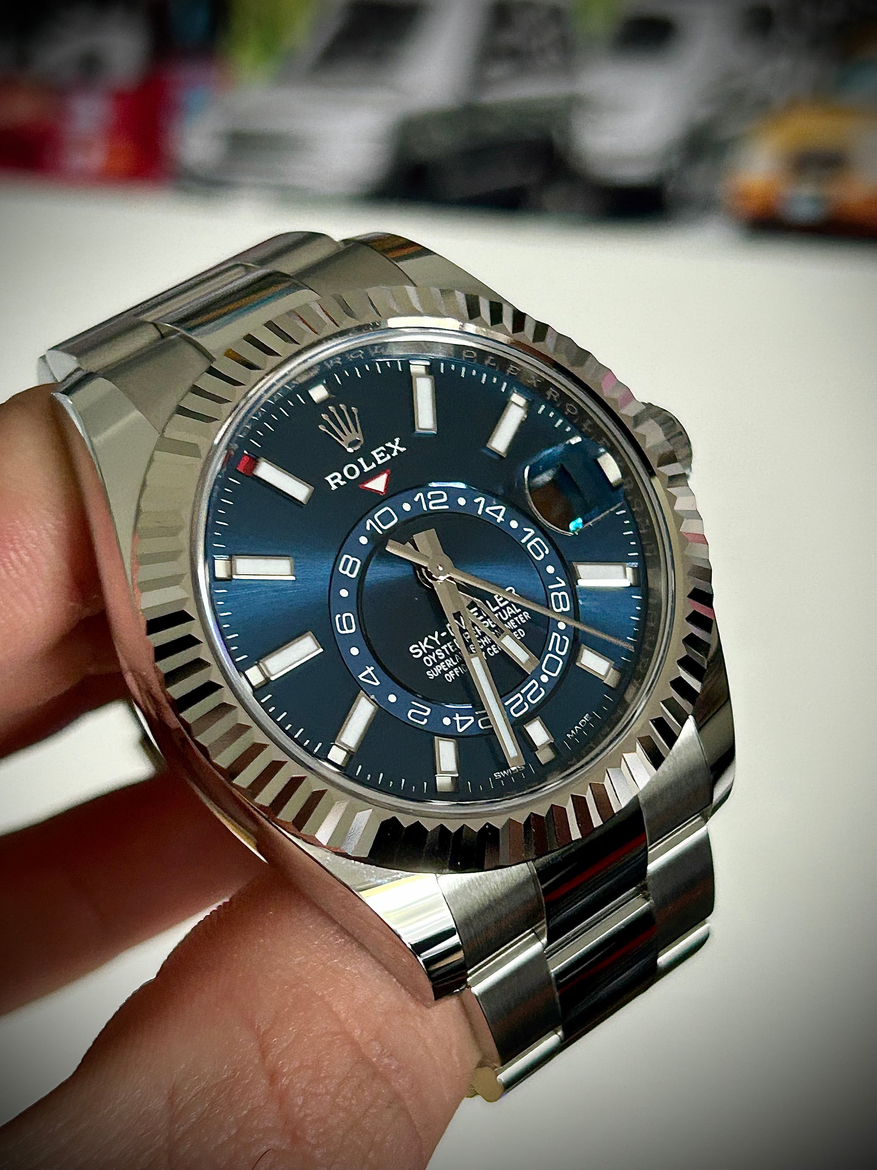 2021 ROLEX SKY DWELLER, BLUE DIAL, OYSTER, 326934, FULL SET, INC GST