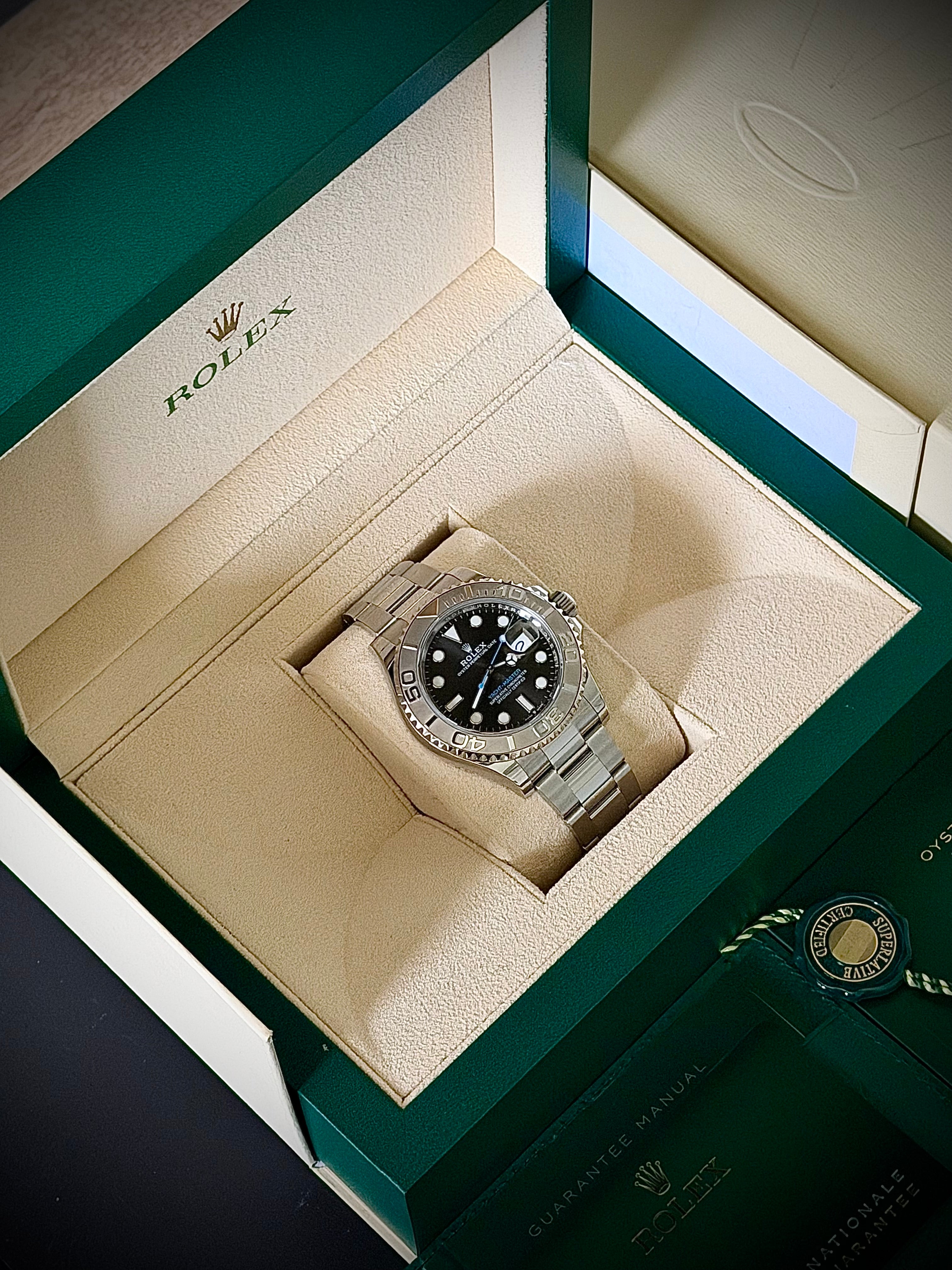 2023 ROLEX YACHT-MASTER 40, RHODIUM DIAL, FULL SET, INC GST