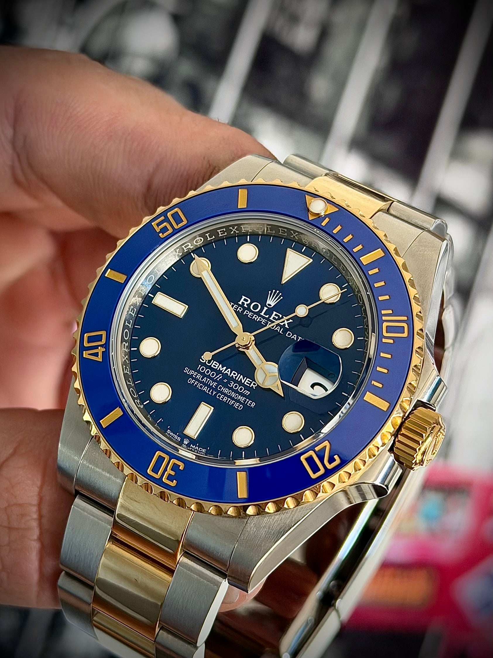 2021 ROLEX SUBMARINER BLUESY 126613LB, FULL SET, INC GST