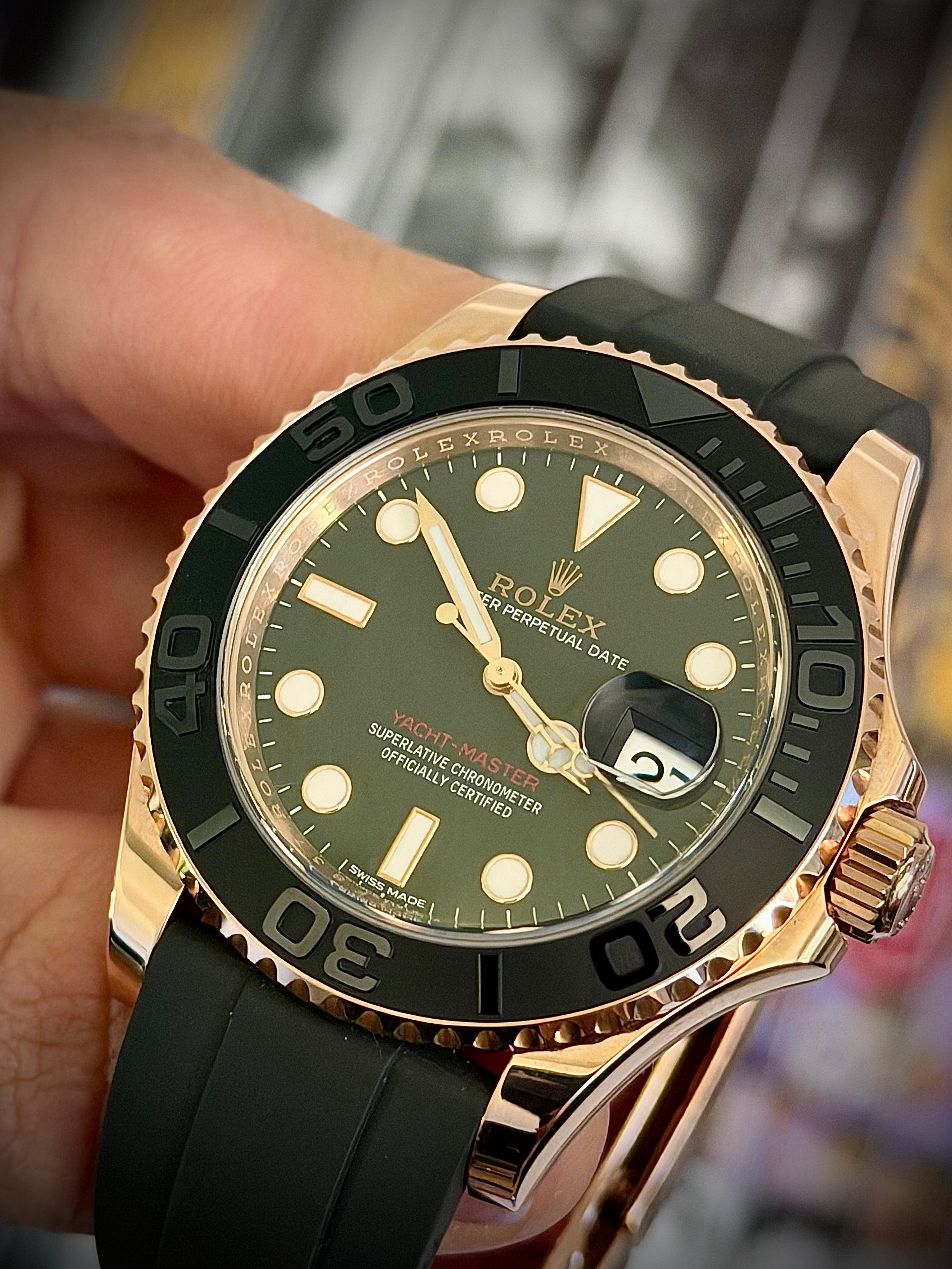 2018 ROLEX YACHT-MASTER 40, 116655, 18CT EVEROSE GOLD, FULL SET, INC GST