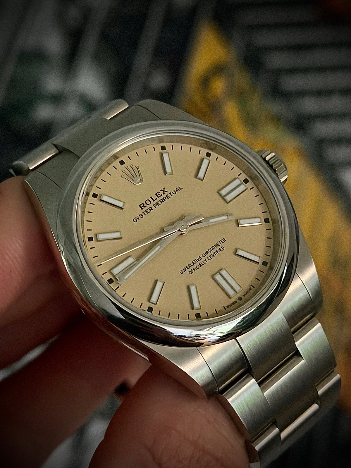 2026 ROLEX OYSTER PERPETUAL 41, 134300, BEIGE DIAL, AS NEW, FULL SET, INC GST