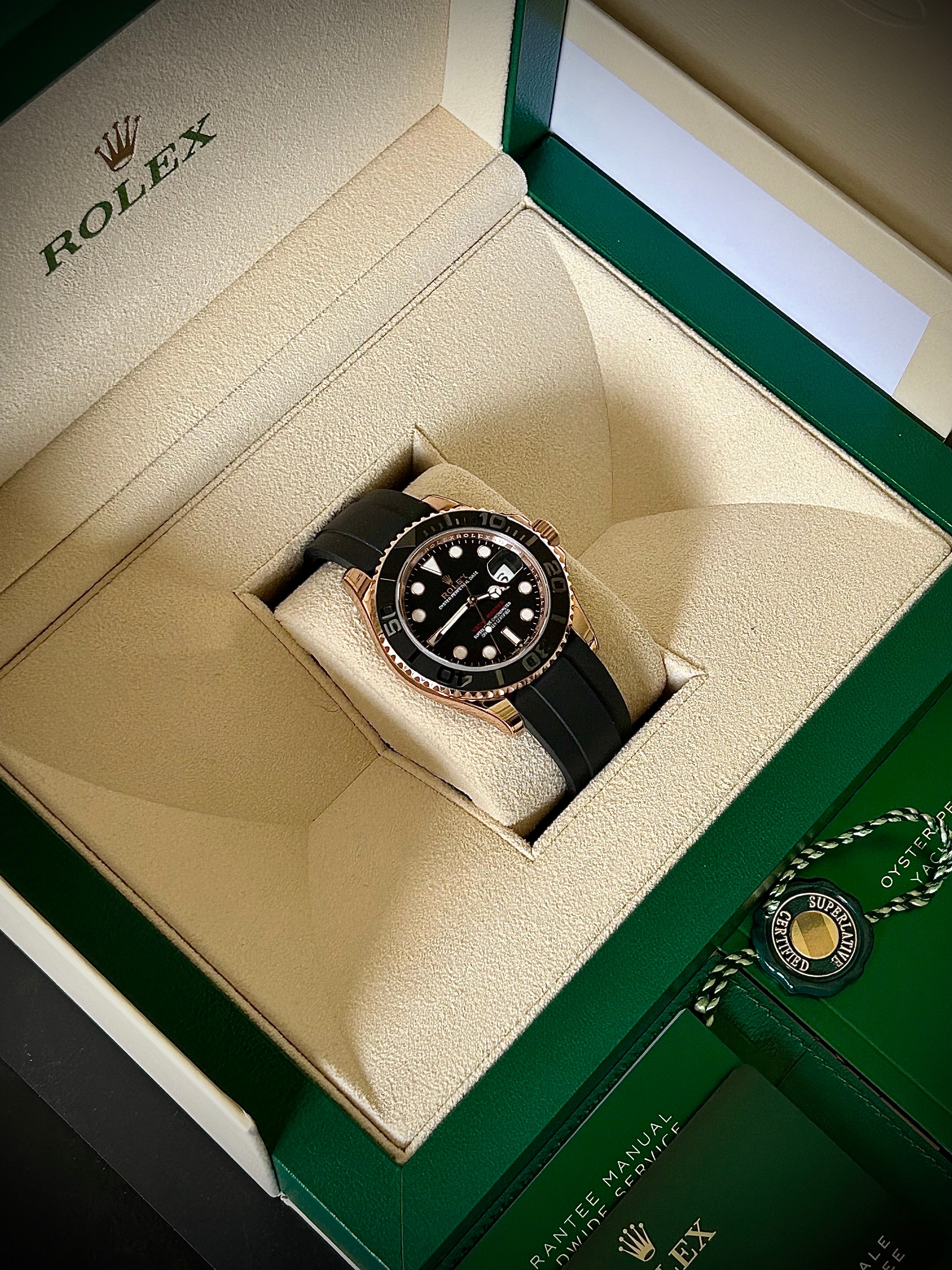 2024 ROLEX YACHT-MASTER 40, ROSE GOLD, 126655, FULL SET