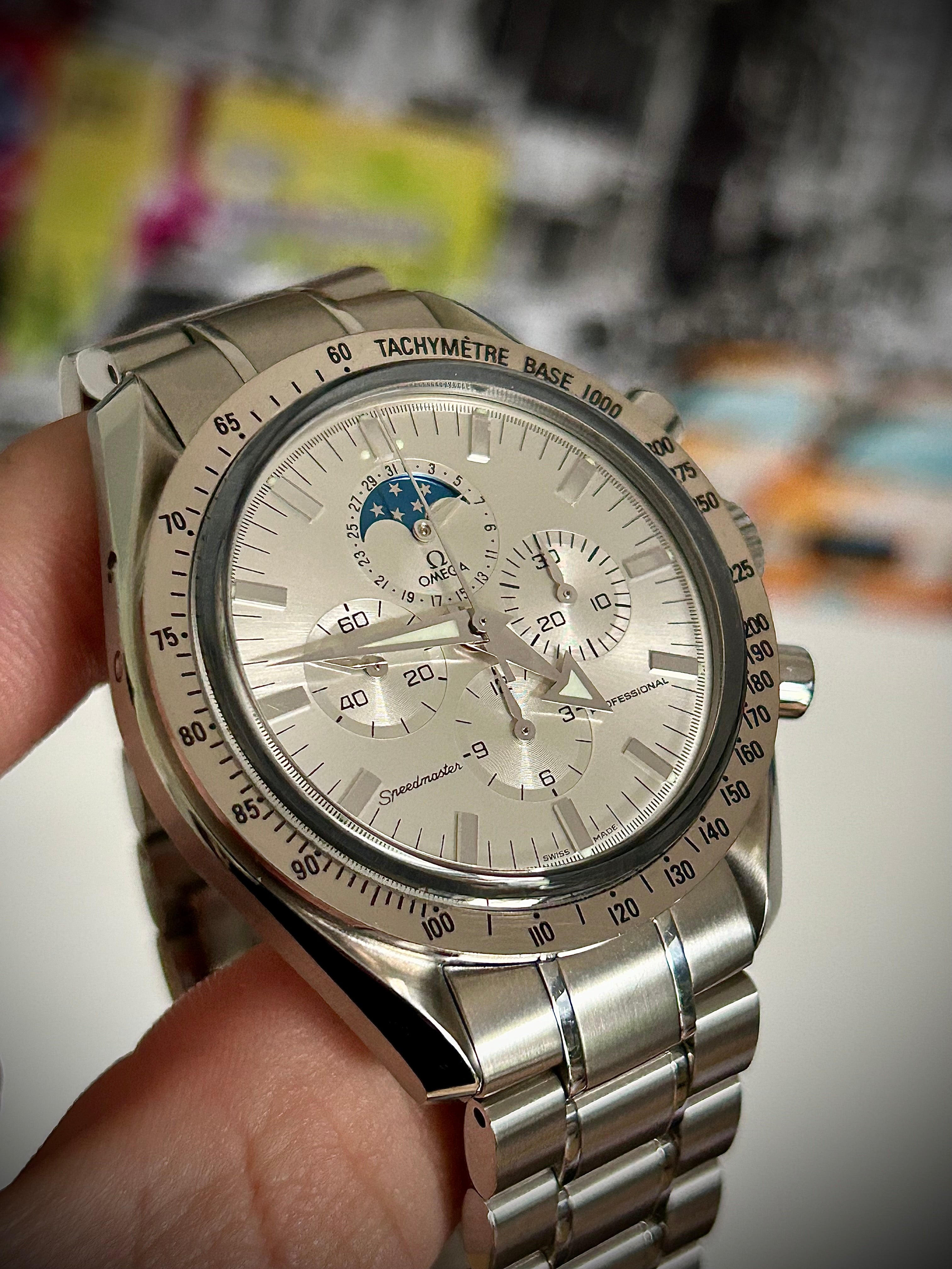 OMEGA SPEEDMASTER PROFESSIONAL MOONPHASE 3575.30.00, WATCH + UNCLE SEIKO STRAP, INC GST