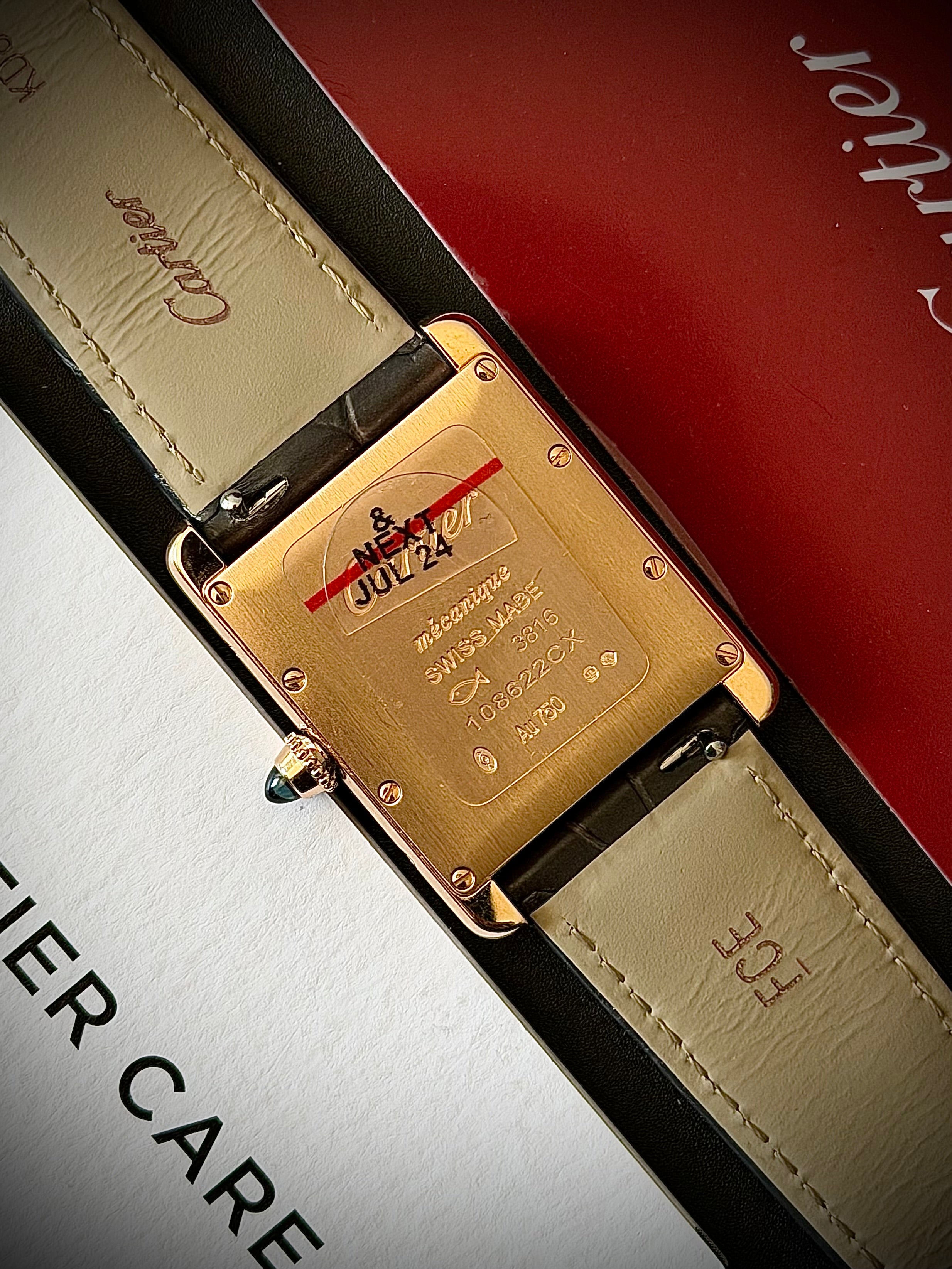 2023 CARTIER TANK LOUIS CARTIER LARGE, WGTA0092, 18K ROSE GOLD, LIMITED TO 1000, FULL SET, INC GST