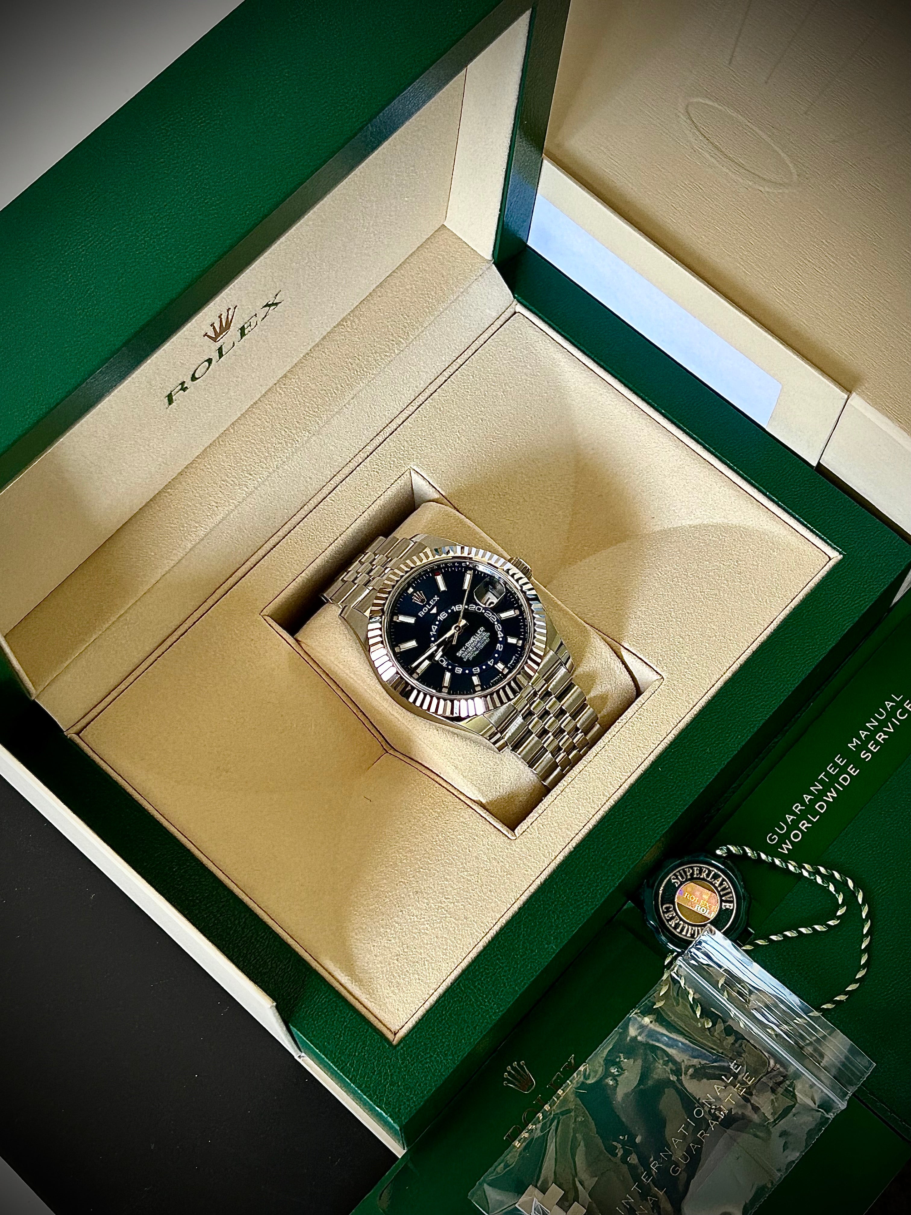 2025 ROLEX SKY DWELLER, BLUE DIAL, JUBILEE, 336934, FULL SET, INC GST
