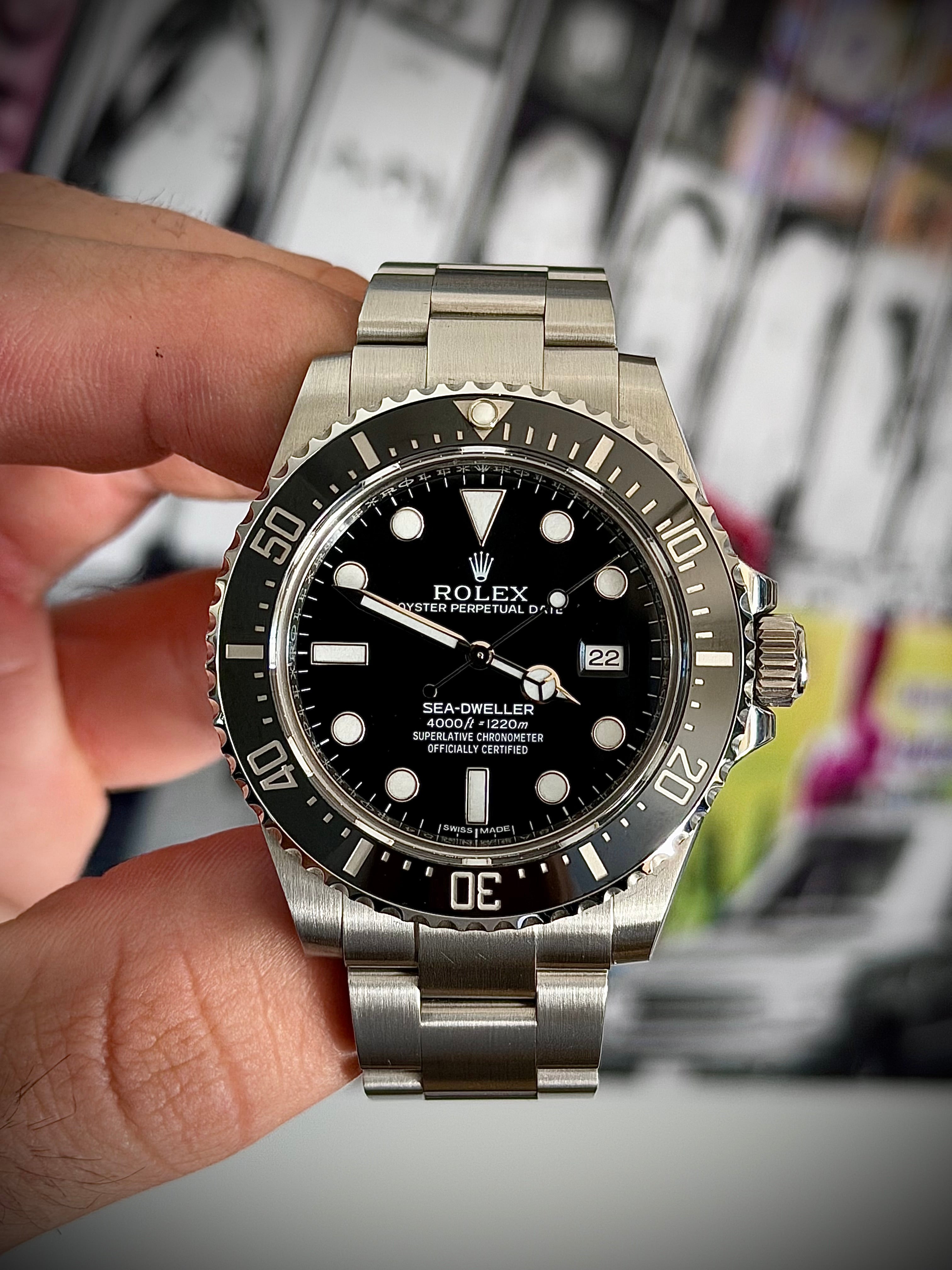 2014 ROLEX SEA-DWELLER 4000, 116600, FULL SET, WITH RSC, INC GST