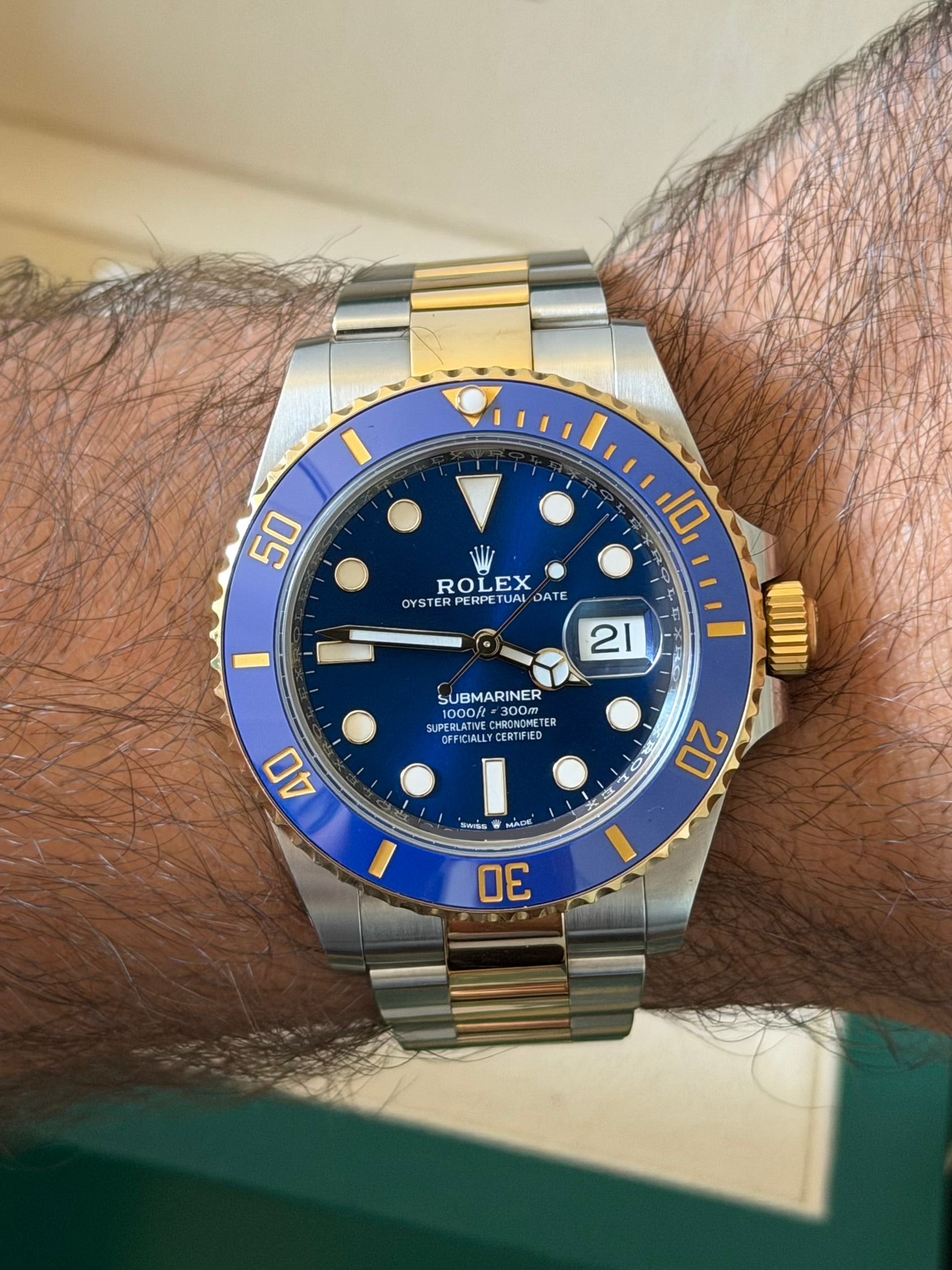 2021 ROLEX SUBMARINER BLUESY 126613LB, FULL SET, INC GST