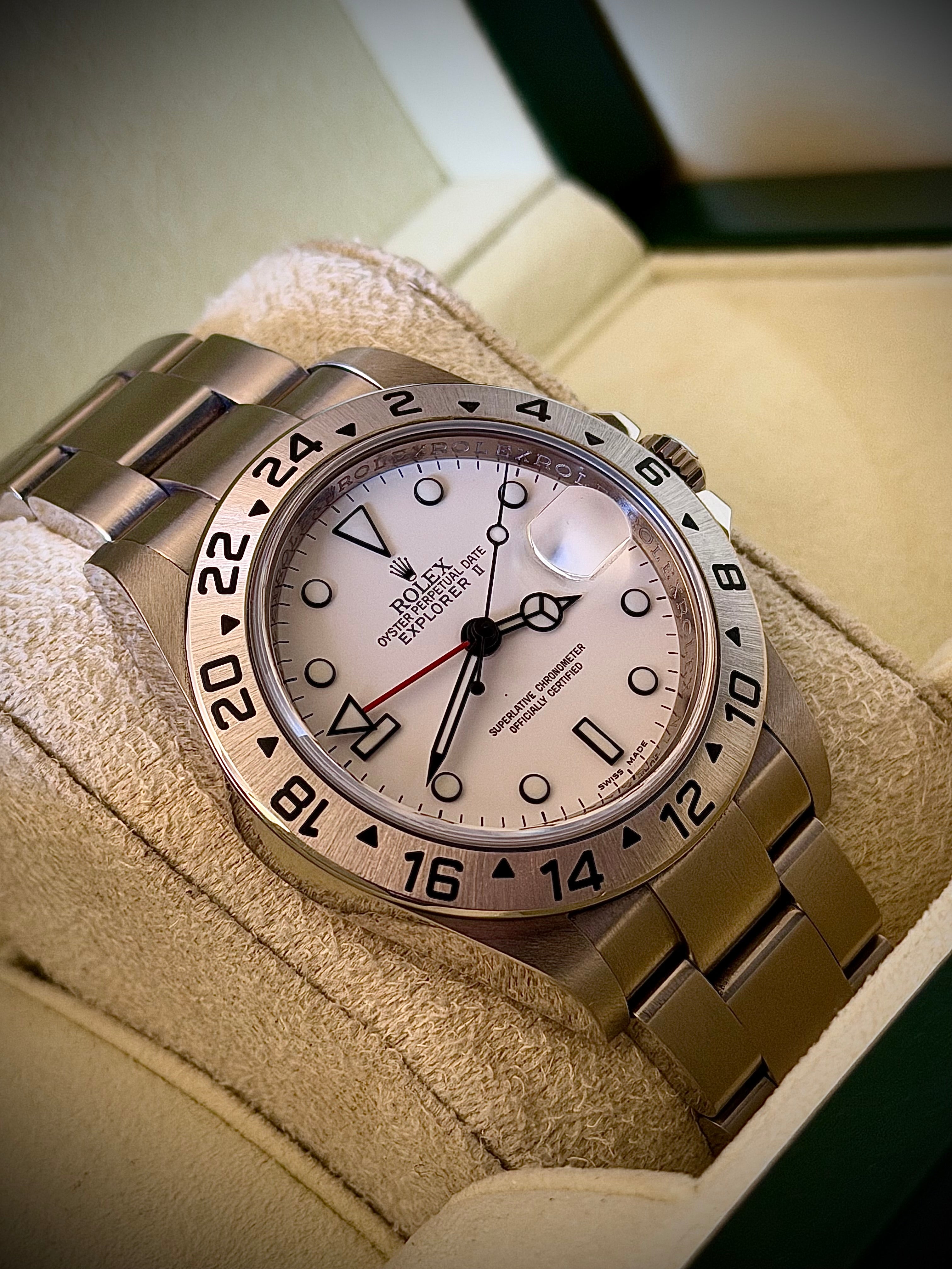 2011 ROLEX EXPLORER II “POLAR”, 16570, CALIBRE 3186, BOX, BOOKLETS & ORIGINAL AD INVOICE, INC GST