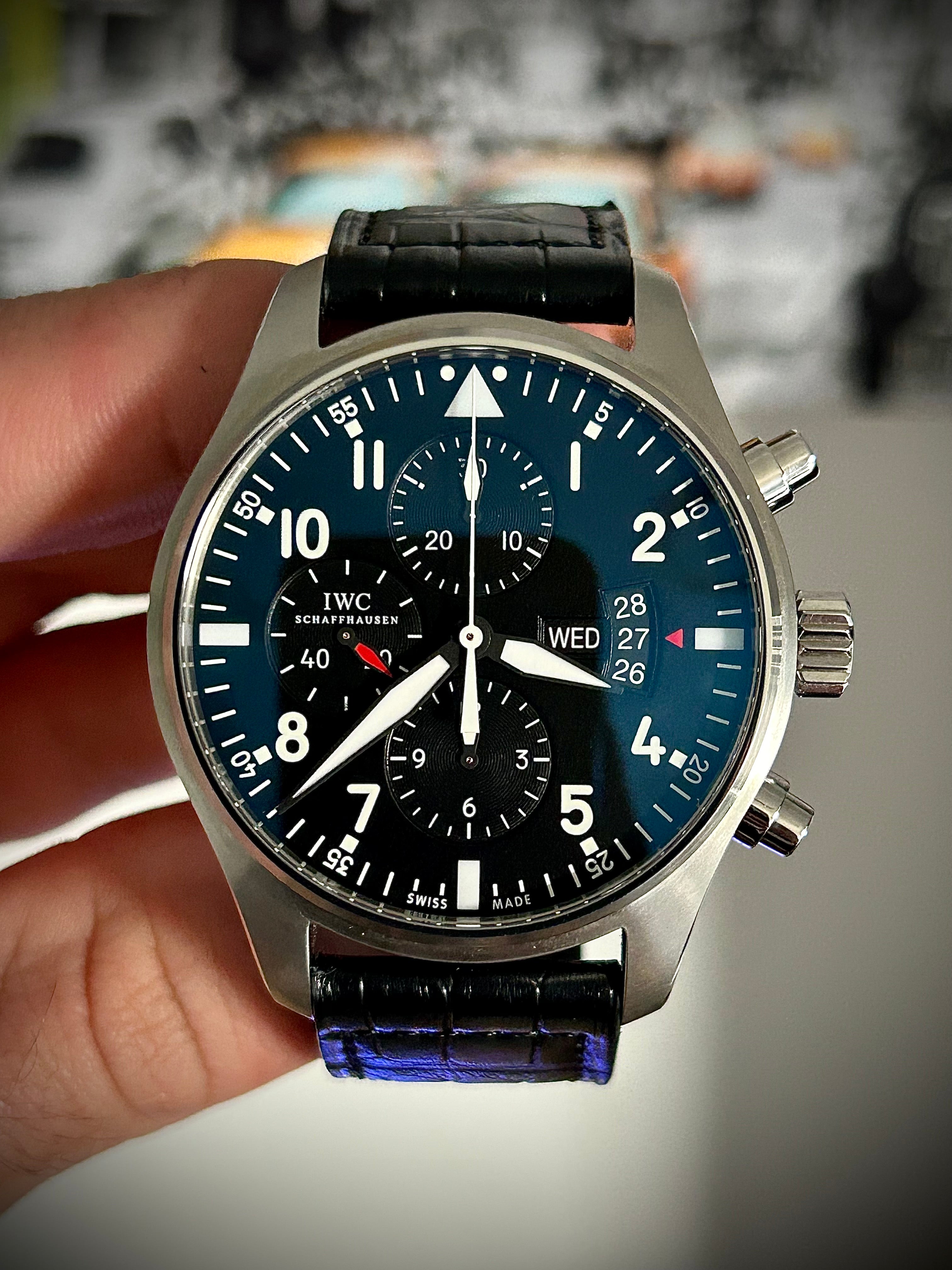 2014 IWC PILOT CHRONOGRAPH, IW377701, BOX AND PAPERS, INC GST