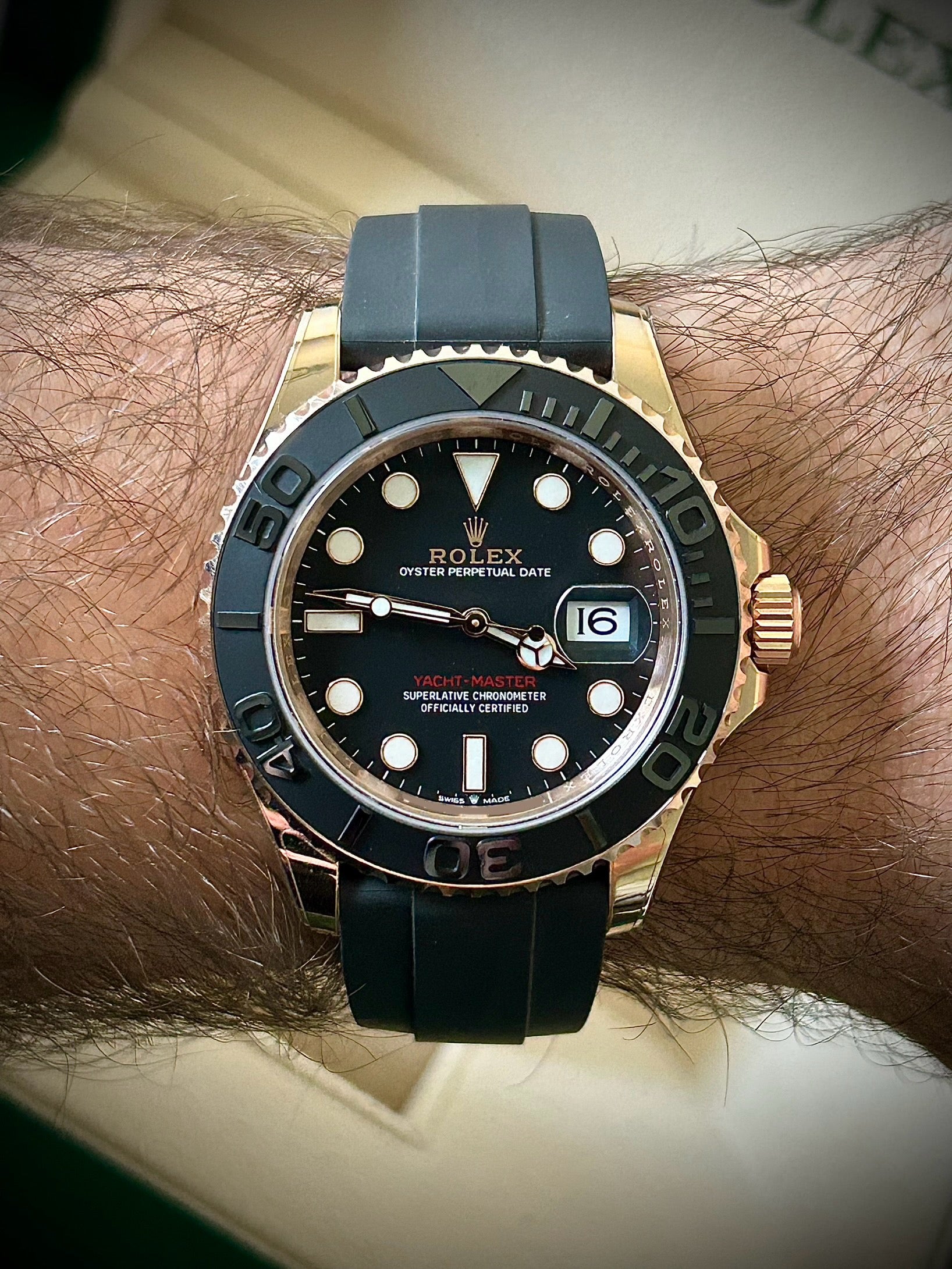 2024 ROLEX YACHT-MASTER 40, ROSE GOLD, 126655, FULL SET