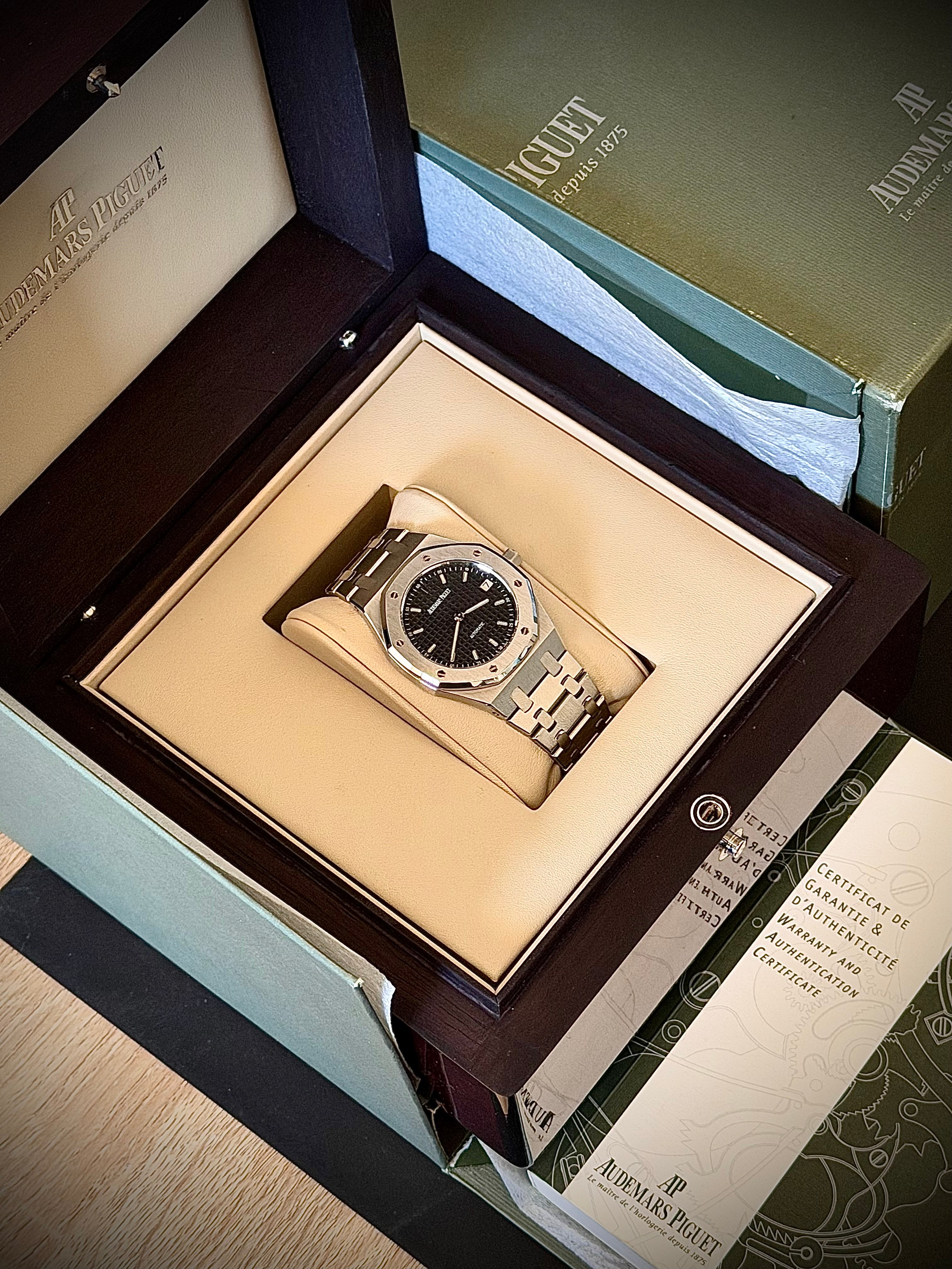 2008 AUDEMARS PIGUET ROYAL OAK, 14790ST, BLUE DIAL, BOX & PAPERS, INC GST