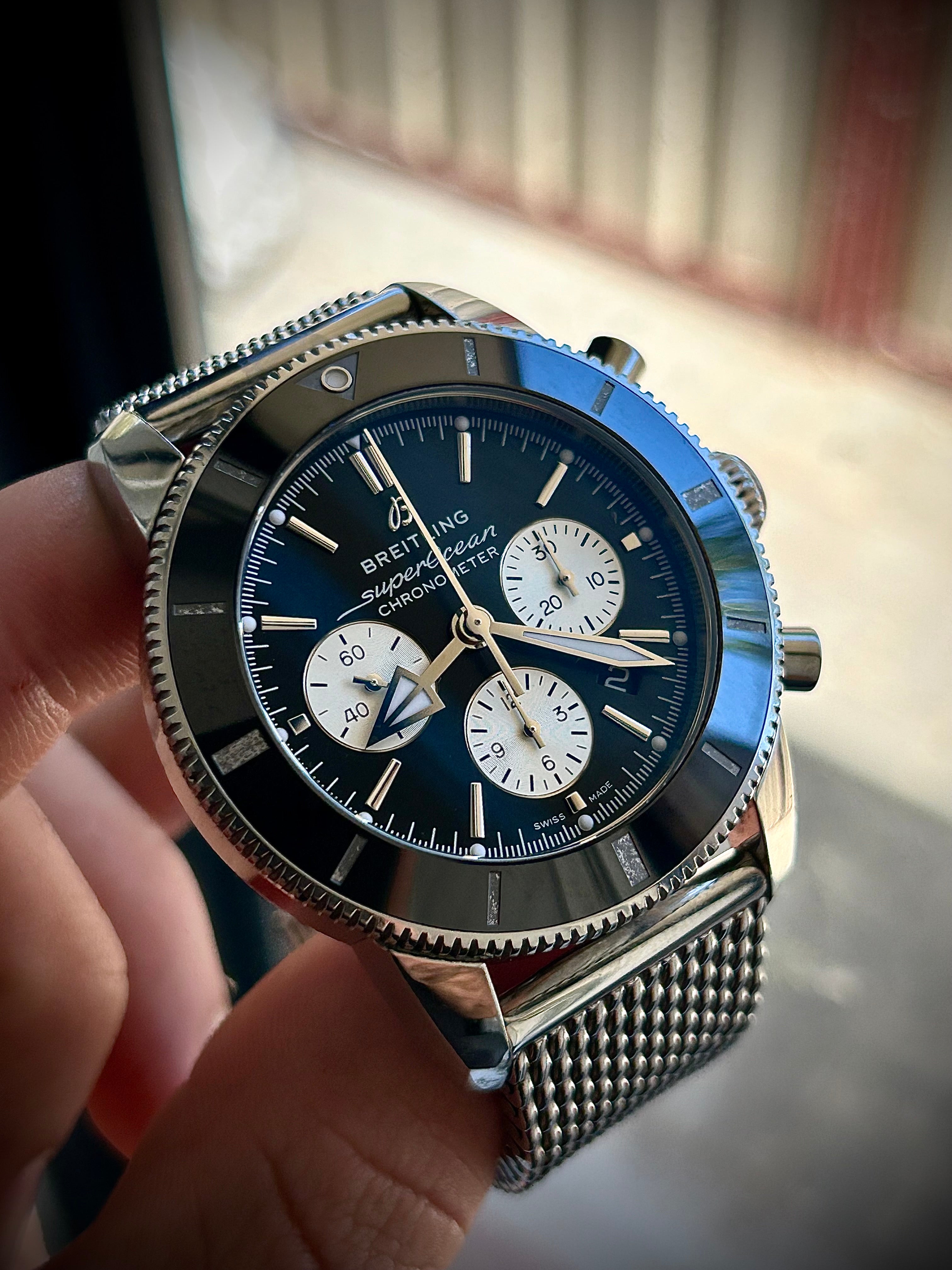2018 BREITLING SUPER OCEAN HERTITAGE B01, BOX AND PAPERS, INC GST