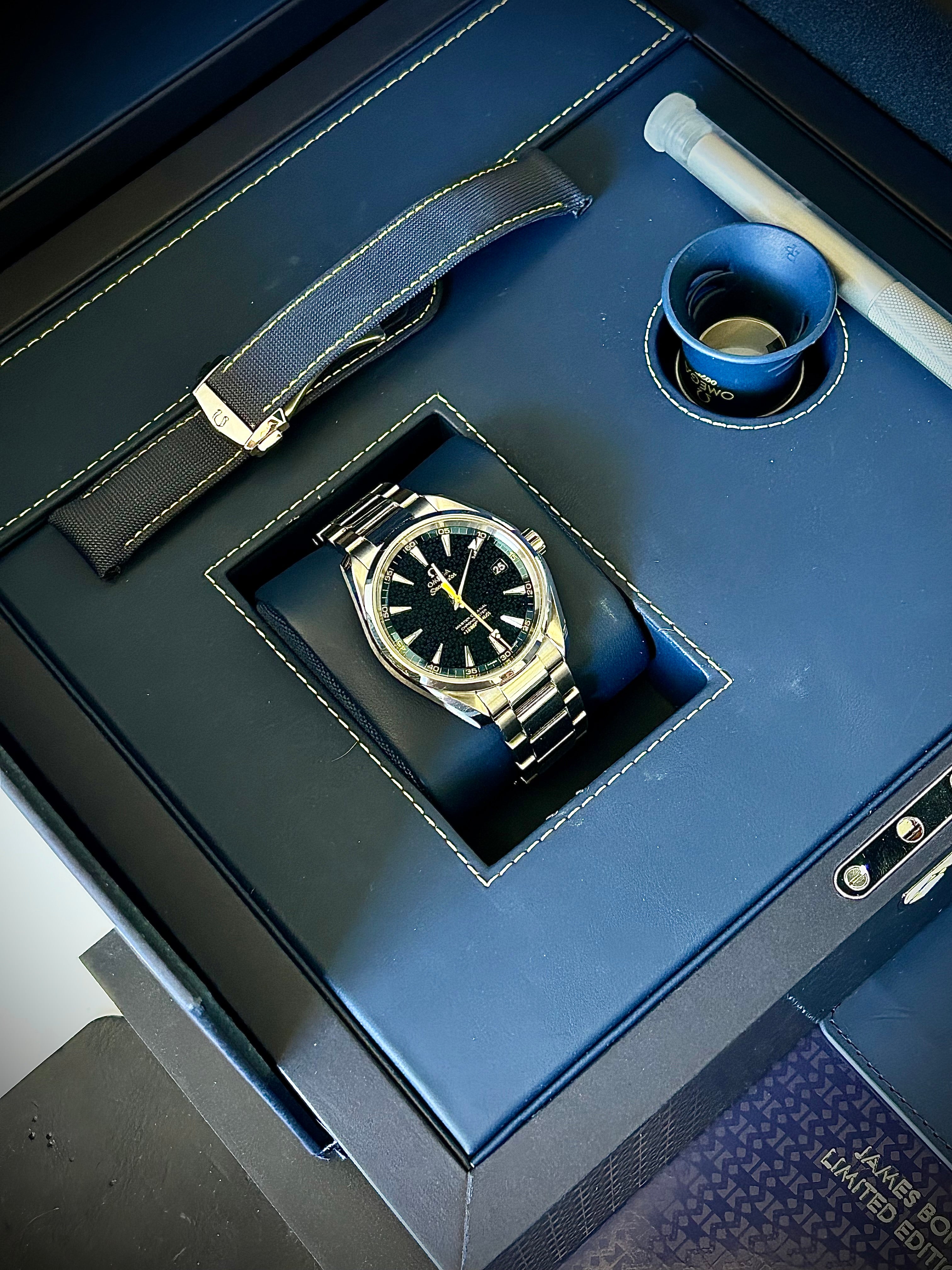 2016 OMEGA SEAMASTER AQUA TERRA, JAMES BOND 007 “SPECTRE”, FULL SET, INC GST