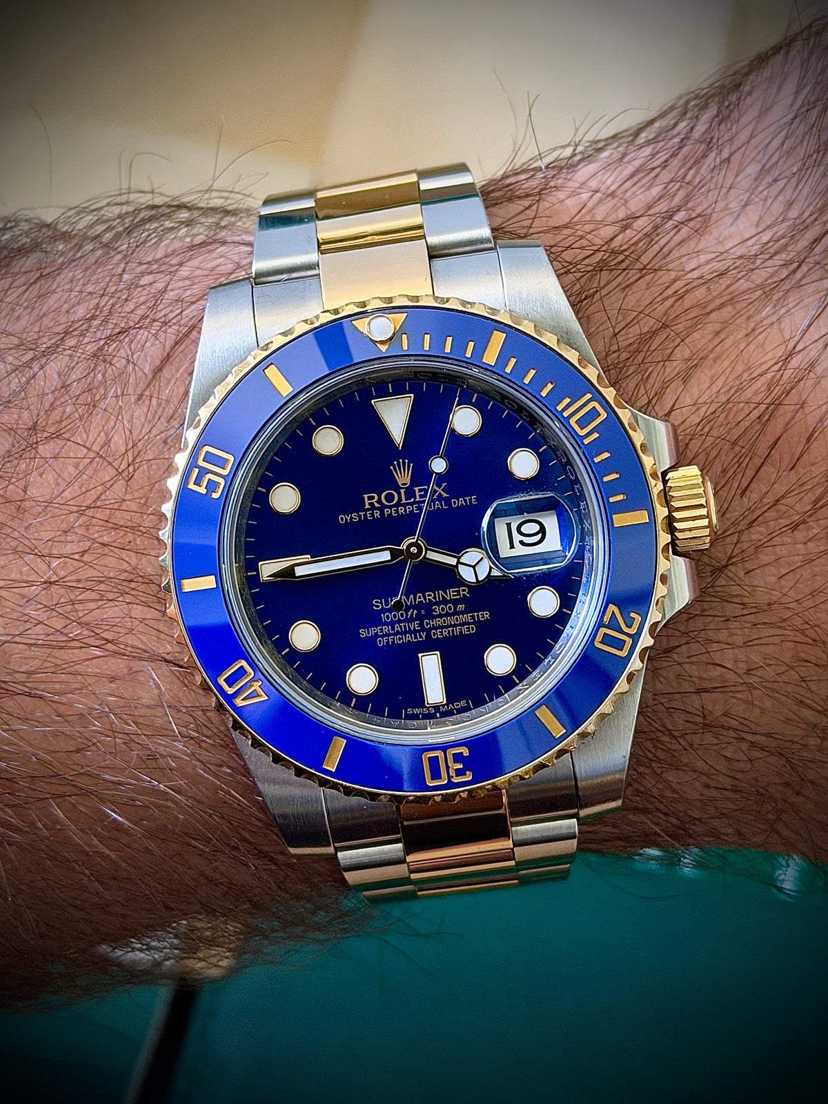 2015 ROLEX SUBMARINER DATE “BLUESY”, 116613LB, FULL SET, INC GST